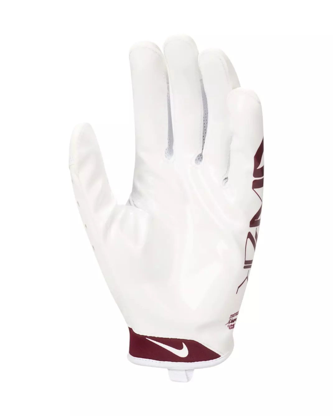 Nike Men's Vapor Jet 9.0 Football Gloves - White/Maroon - WHITE/MAROON
