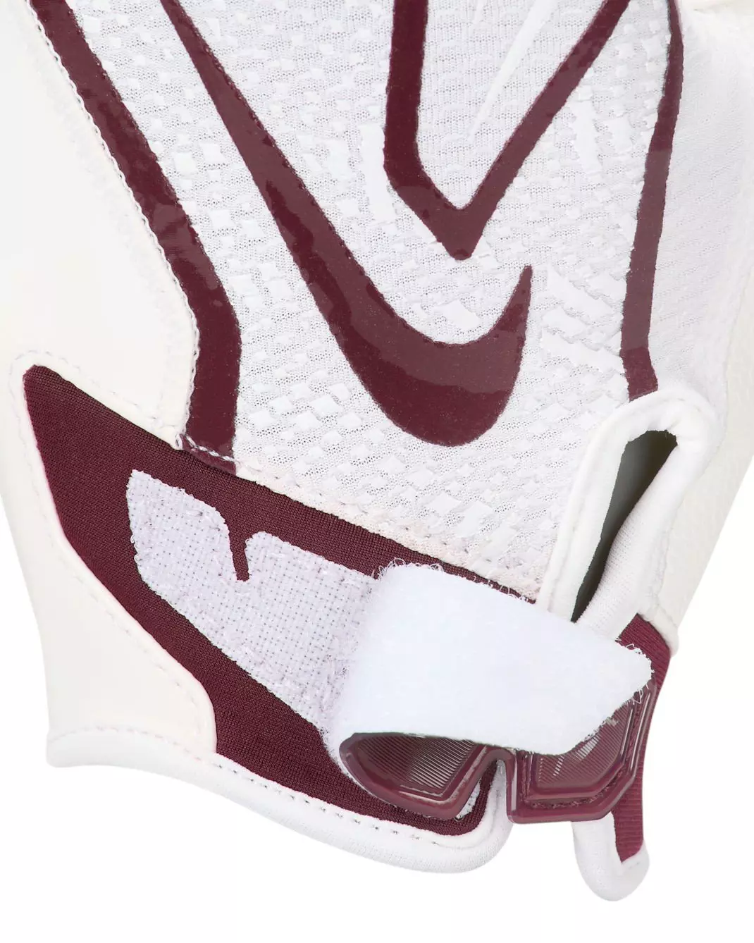Nike Men's Vapor Jet 9.0 Football Gloves - White/Maroon - WHITE/MAROON