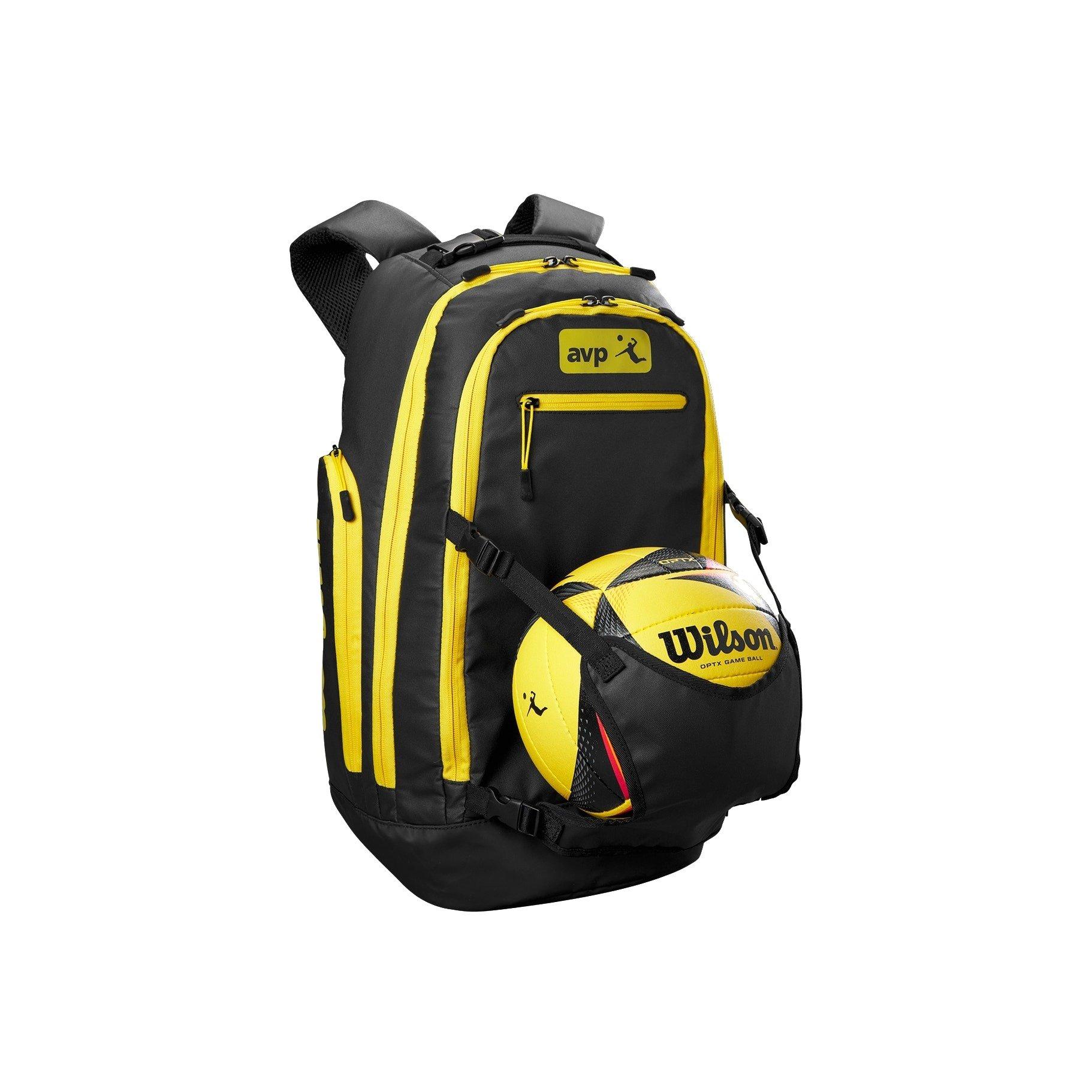 Wilson AVP Beach Volleyball Backpack-Black/Yellow