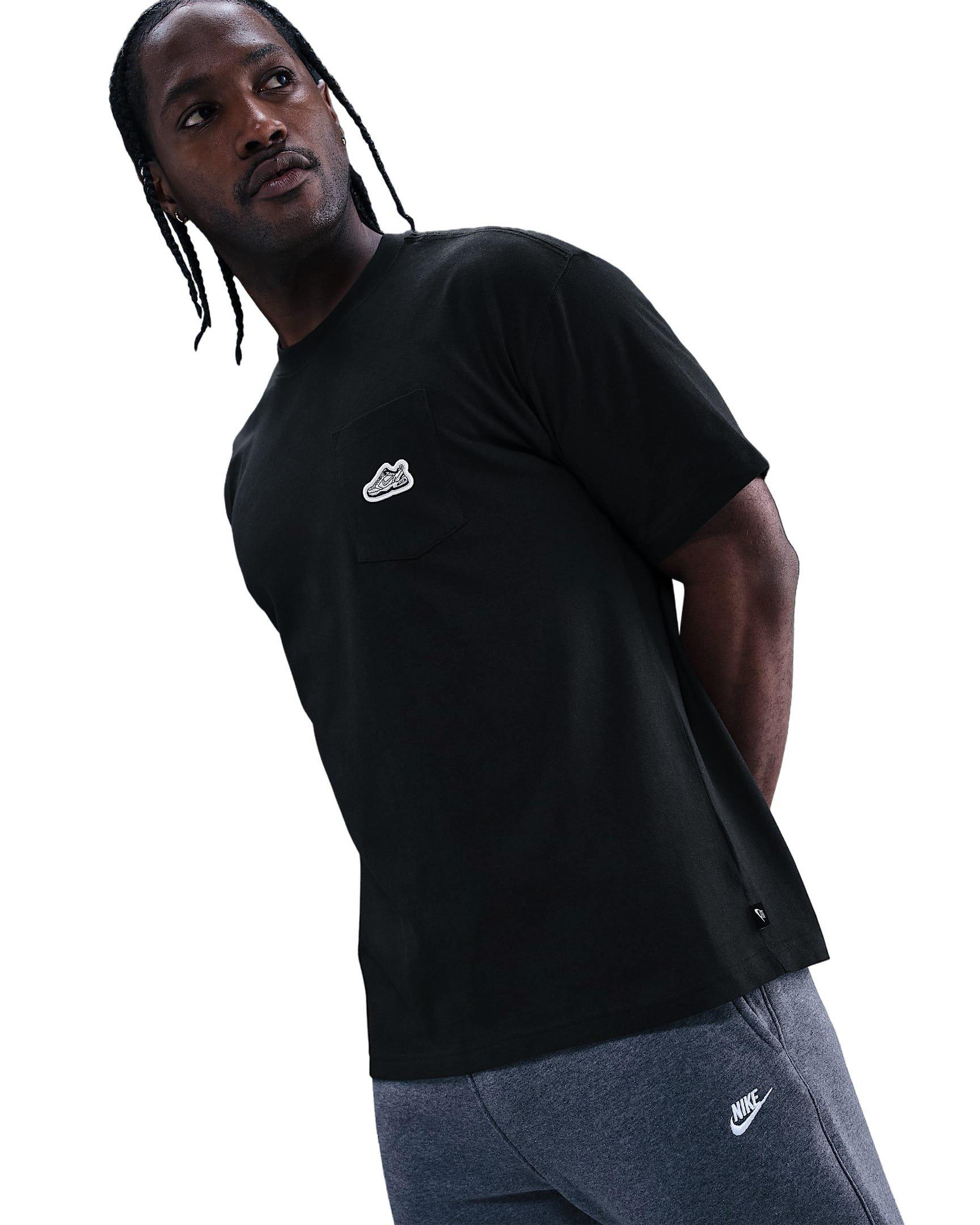 Nike Men's Sportswear Monarch T-Shirt - BLACK Thumbnail View 1