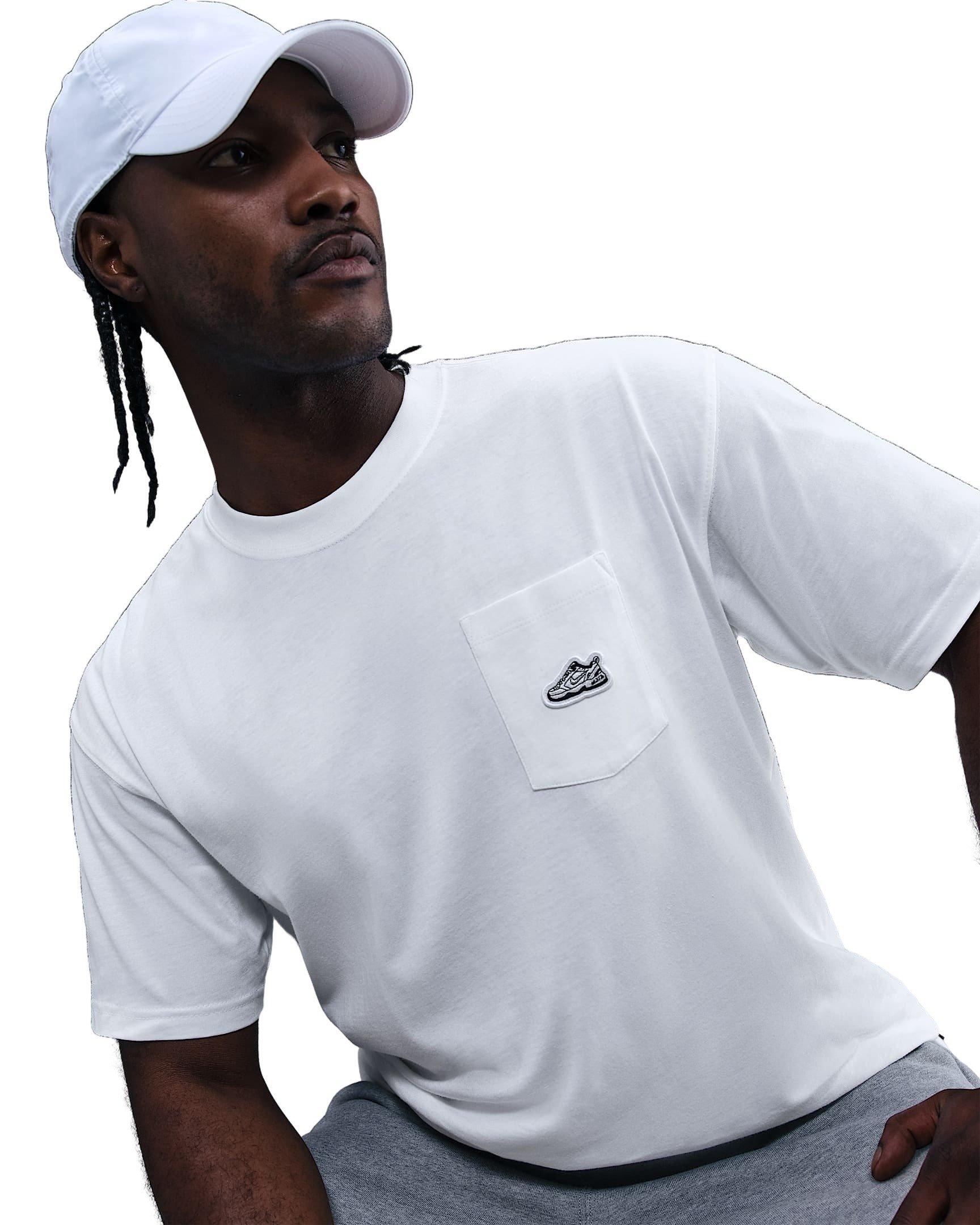 Nike Men's Sportswear Monarch T-Shirt - WHITE Thumbnail View 3
