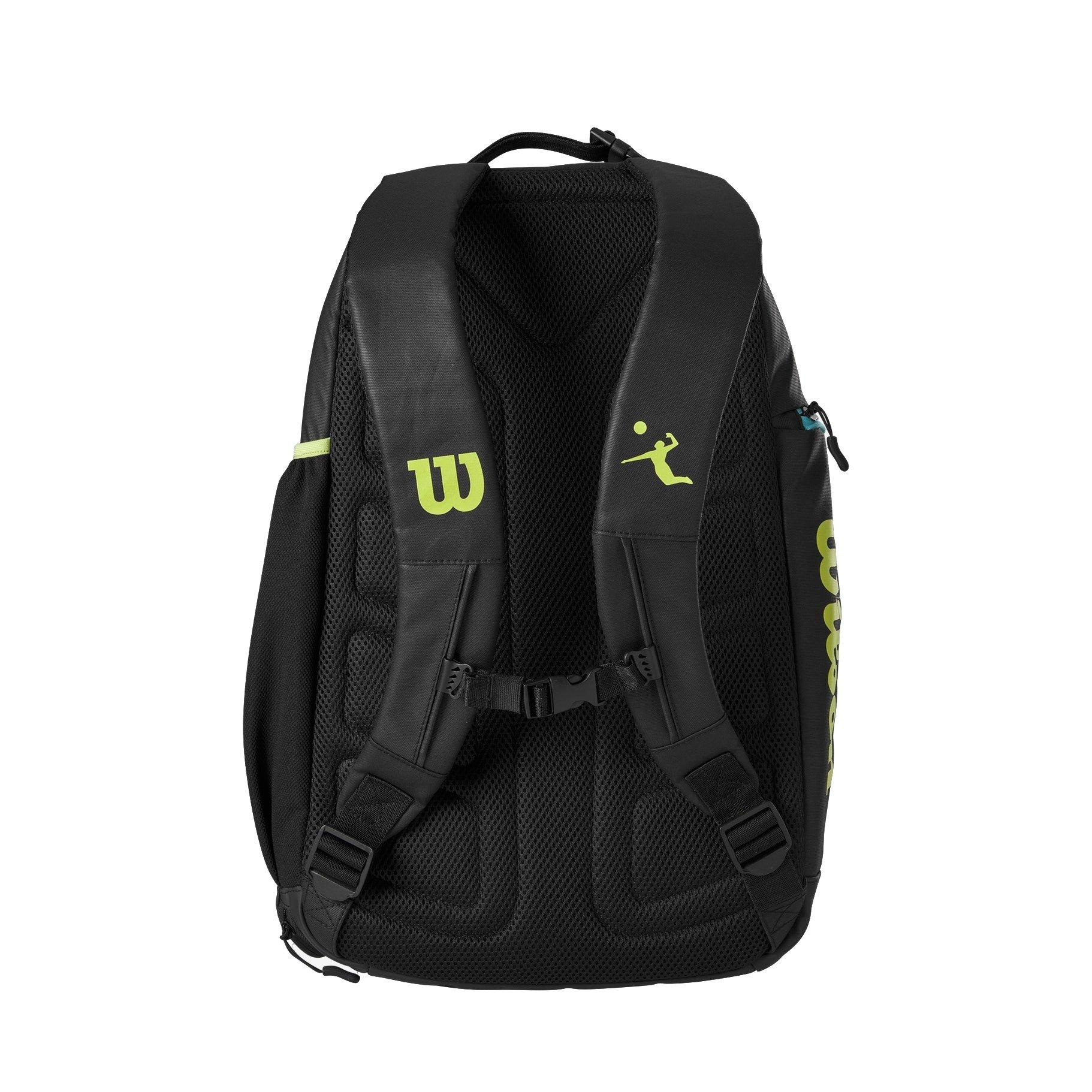 Wilson AVP Grass Volleyball Backpack-Black/Coral/Blue