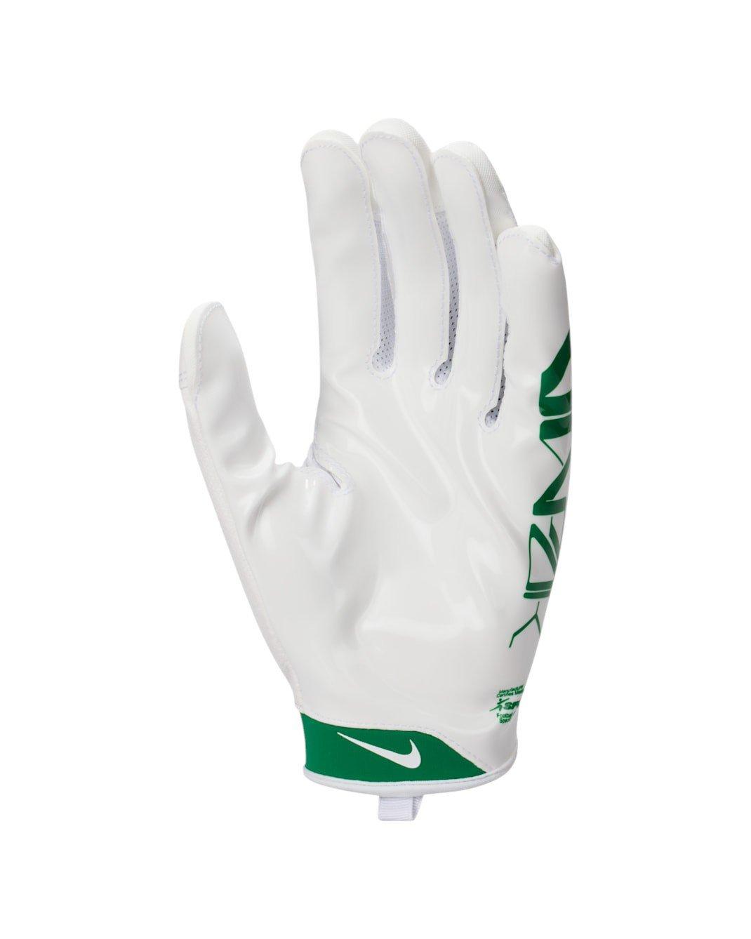 Nike Men's Vapor Jet 9.0 Football Gloves - White/Green - WHITE/GREEN
