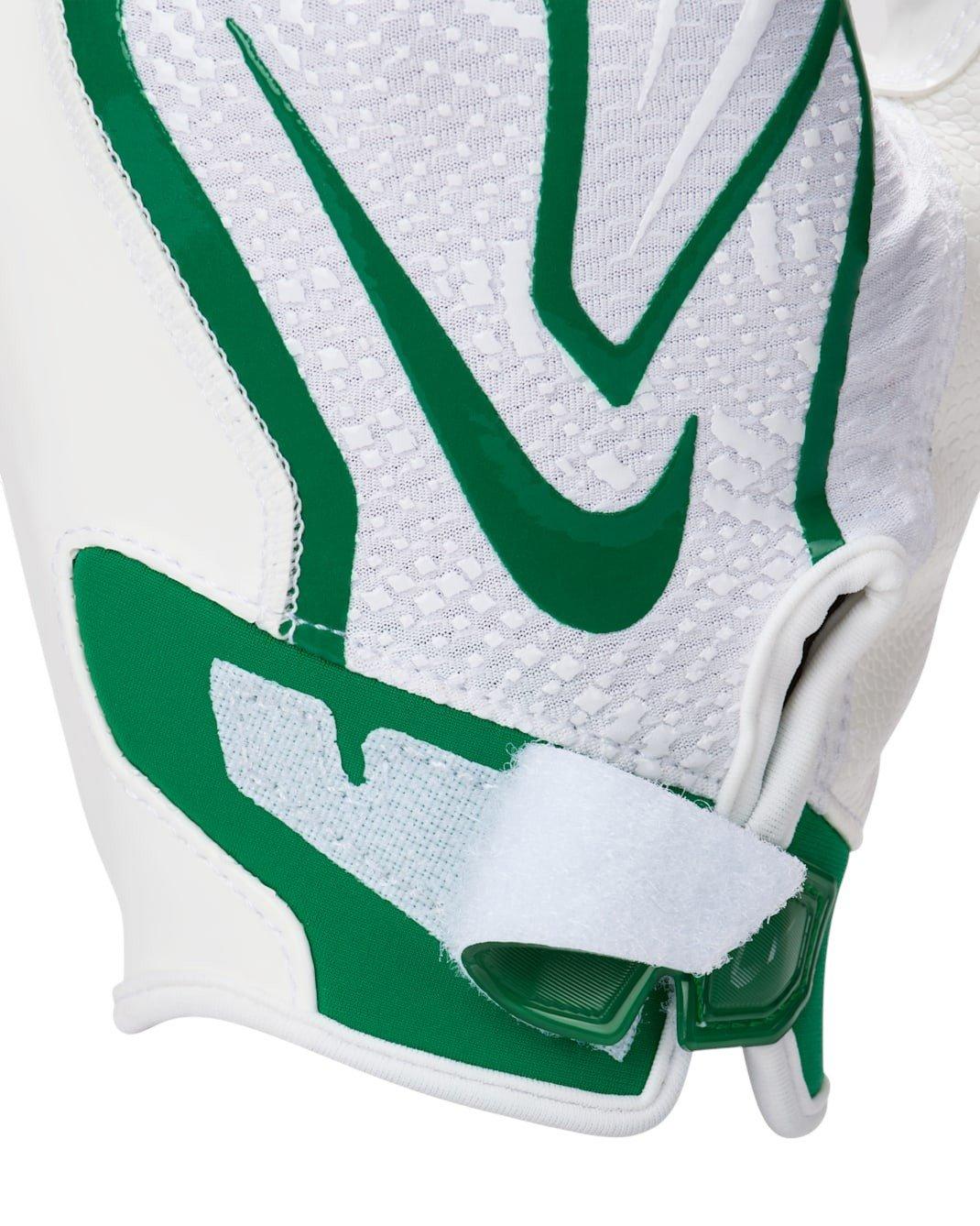 Nike Men's Vapor Jet 9.0 Football Gloves - White/Green - WHITE/GREEN