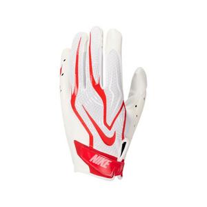 Nike Men's Vapor Jet 9.0 Football Gloves - White/Red - WHITE/RED