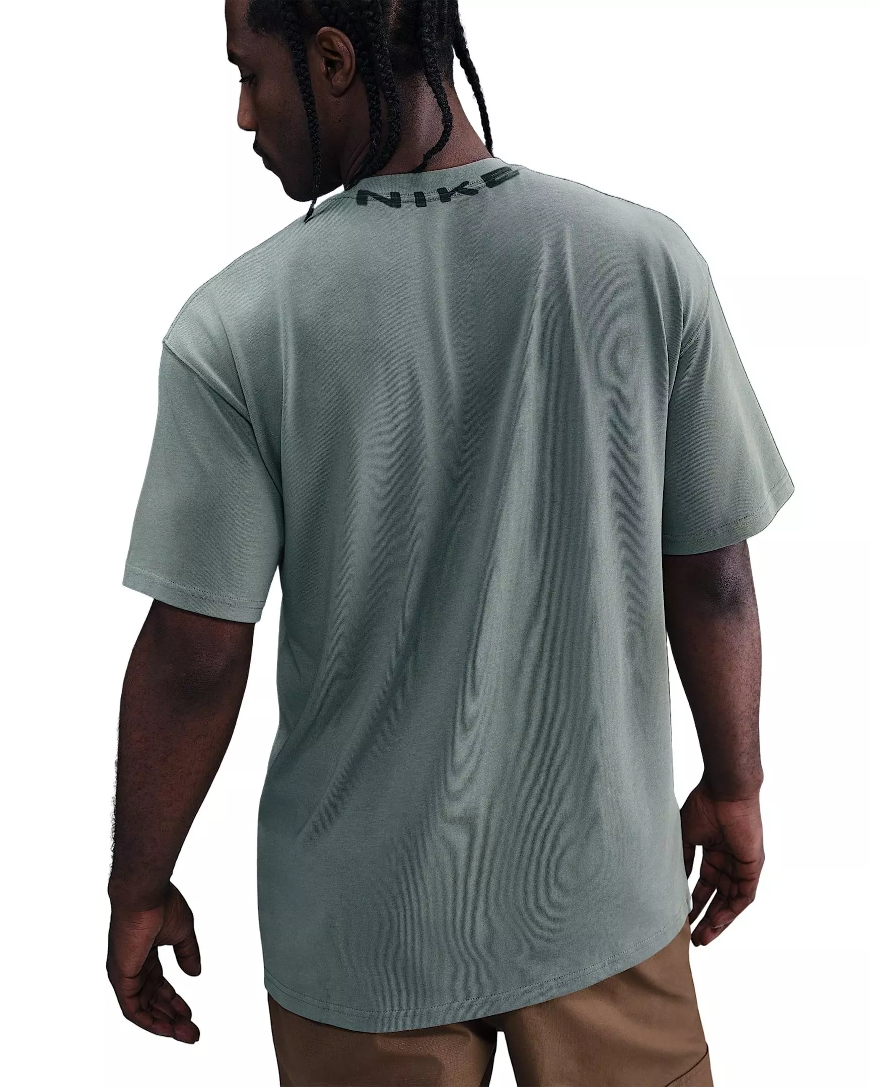 Nike Men's Sportswear OC Collar Print T-Shirt - GREEN