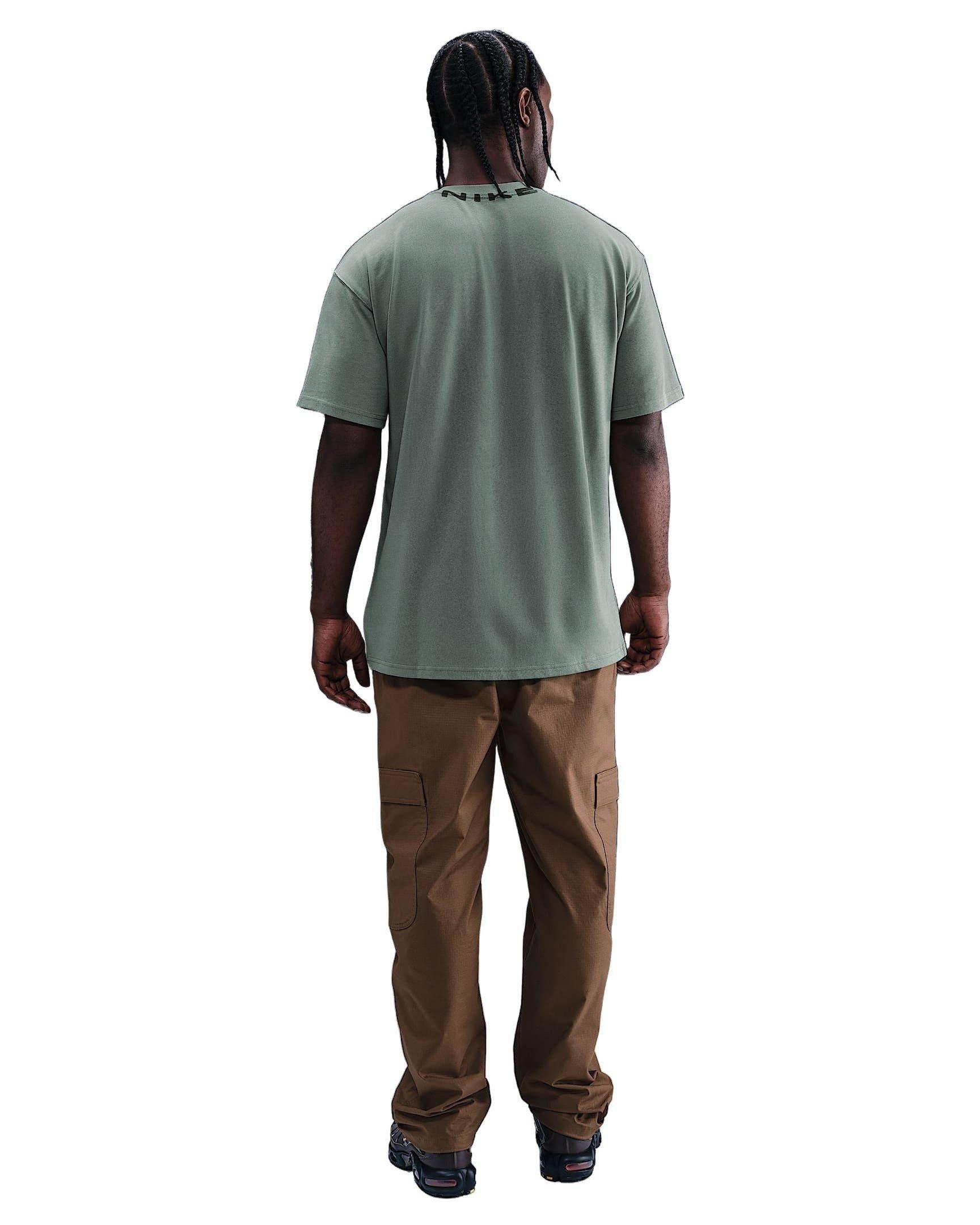 Nike Men's Sportswear OC Collar Print T-Shirt - GREEN Thumbnail View 5