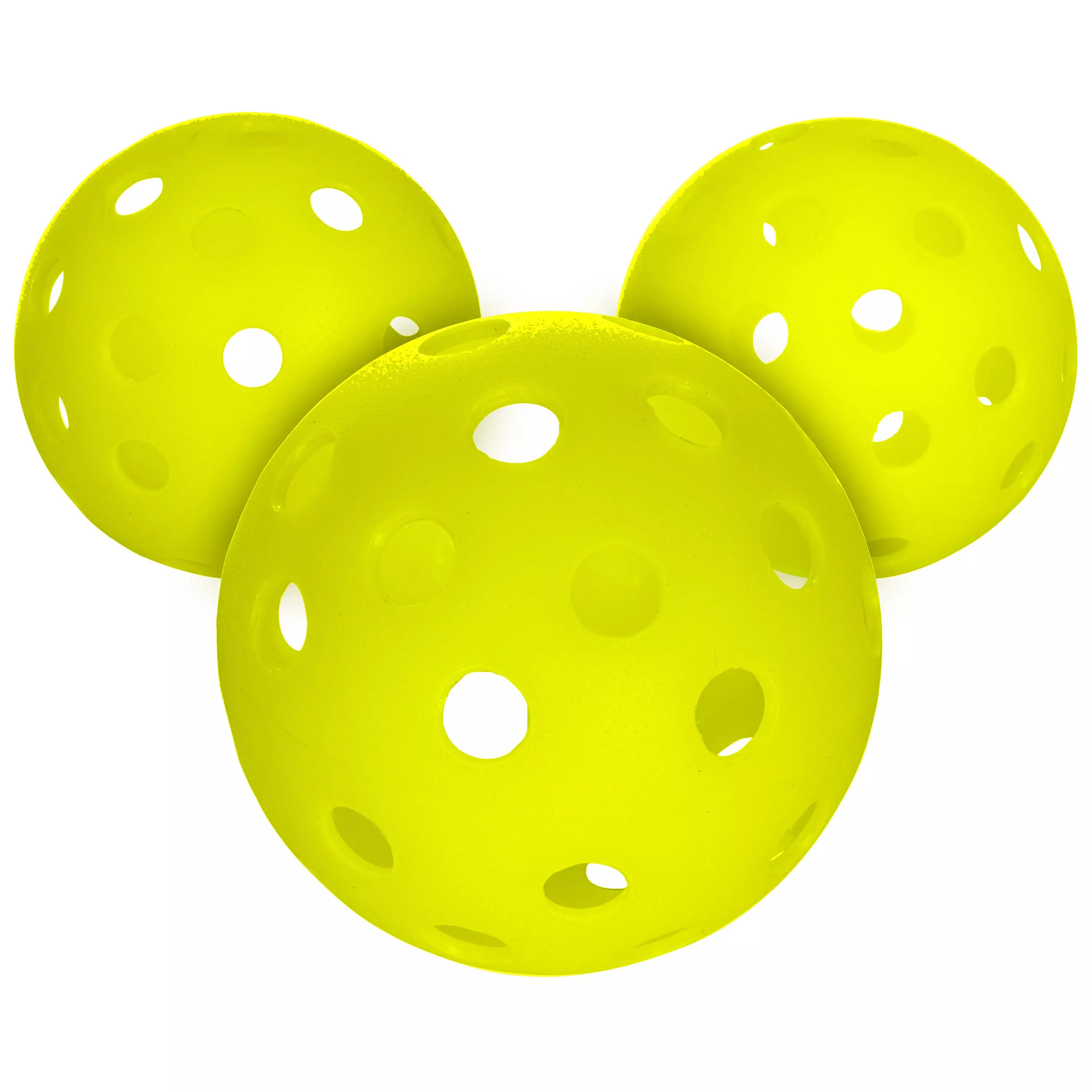 Franklin Sports 3-Count 80MM Pickleballs - Yellow - YELLOW