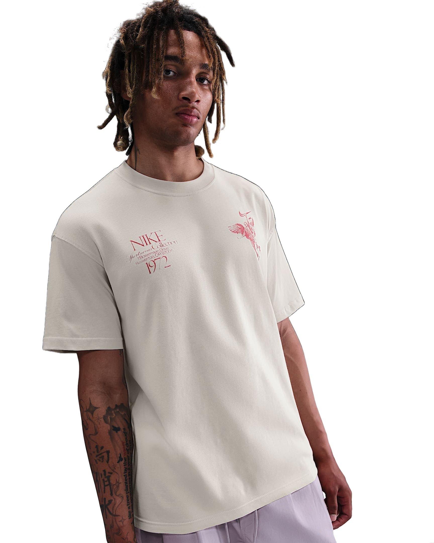 Nike Men's Sportswear Max90 OC Wings Victory T-Shirt - LT BROWN Thumbnail View 1