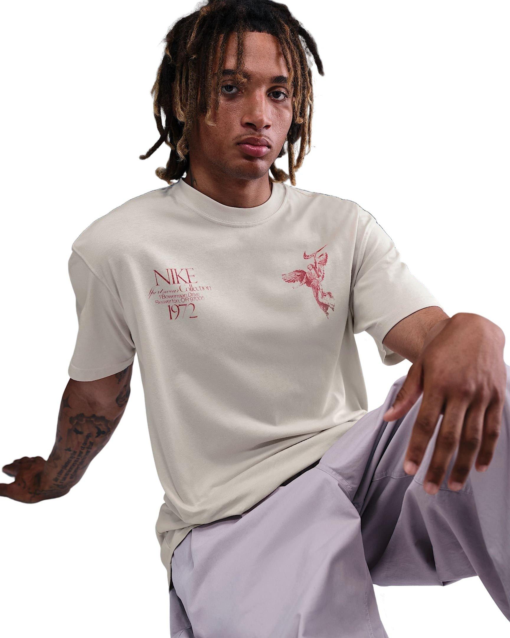 Nike Men's Sportswear Max90 OC Wings Victory T-Shirt - LT BROWN Thumbnail View 3