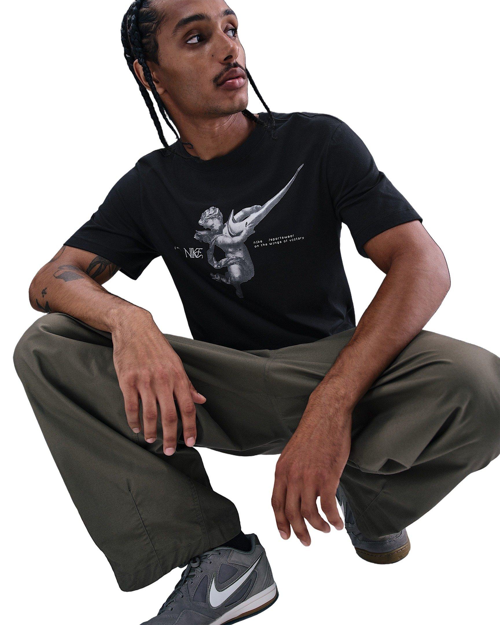 Nike Men's Sportswear OC Wing City T-Shirt - BLACK Thumbnail View 3