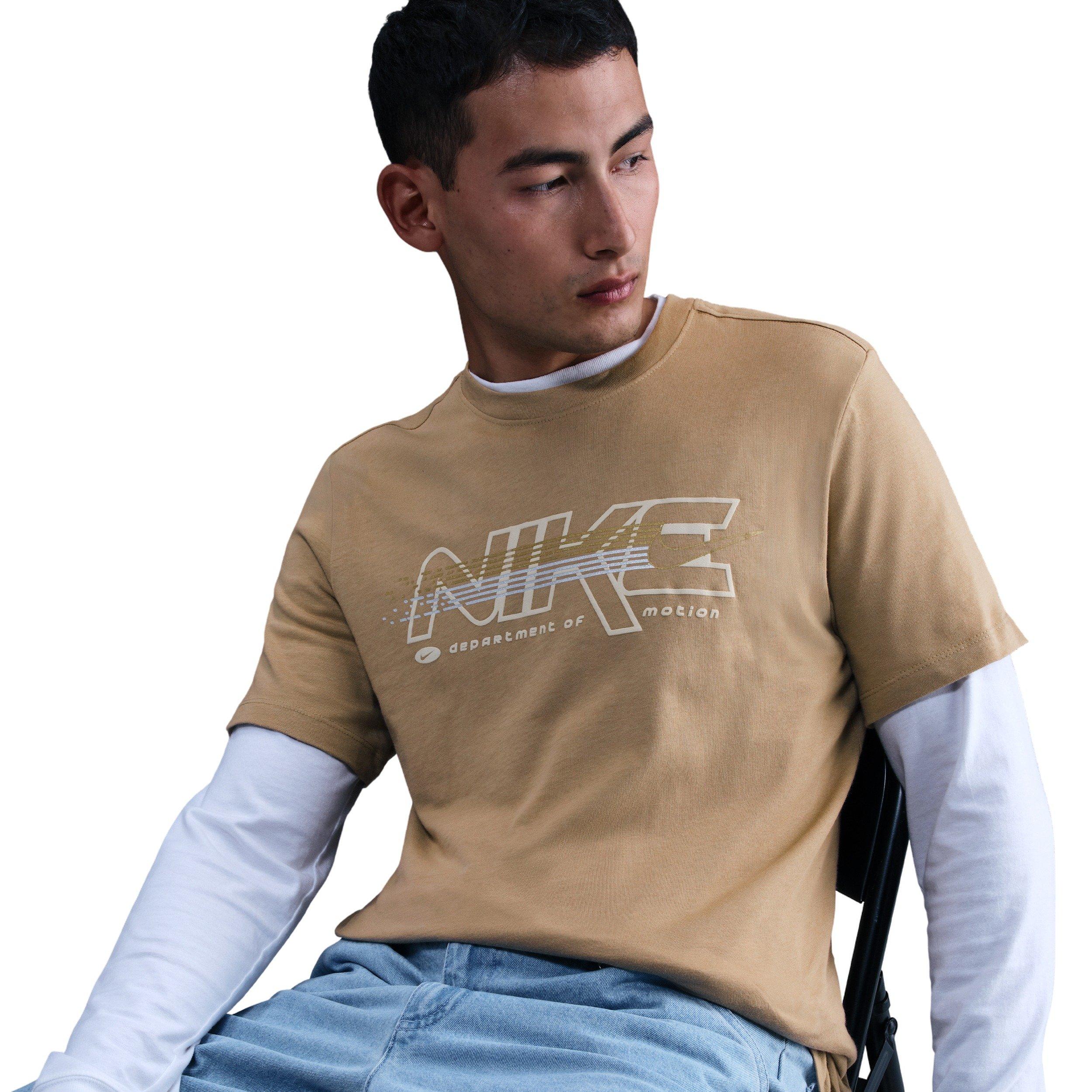 Nike Men's Sportswear Short-Sleeve Crew MM Tee - BROWN Thumbnail View 3
