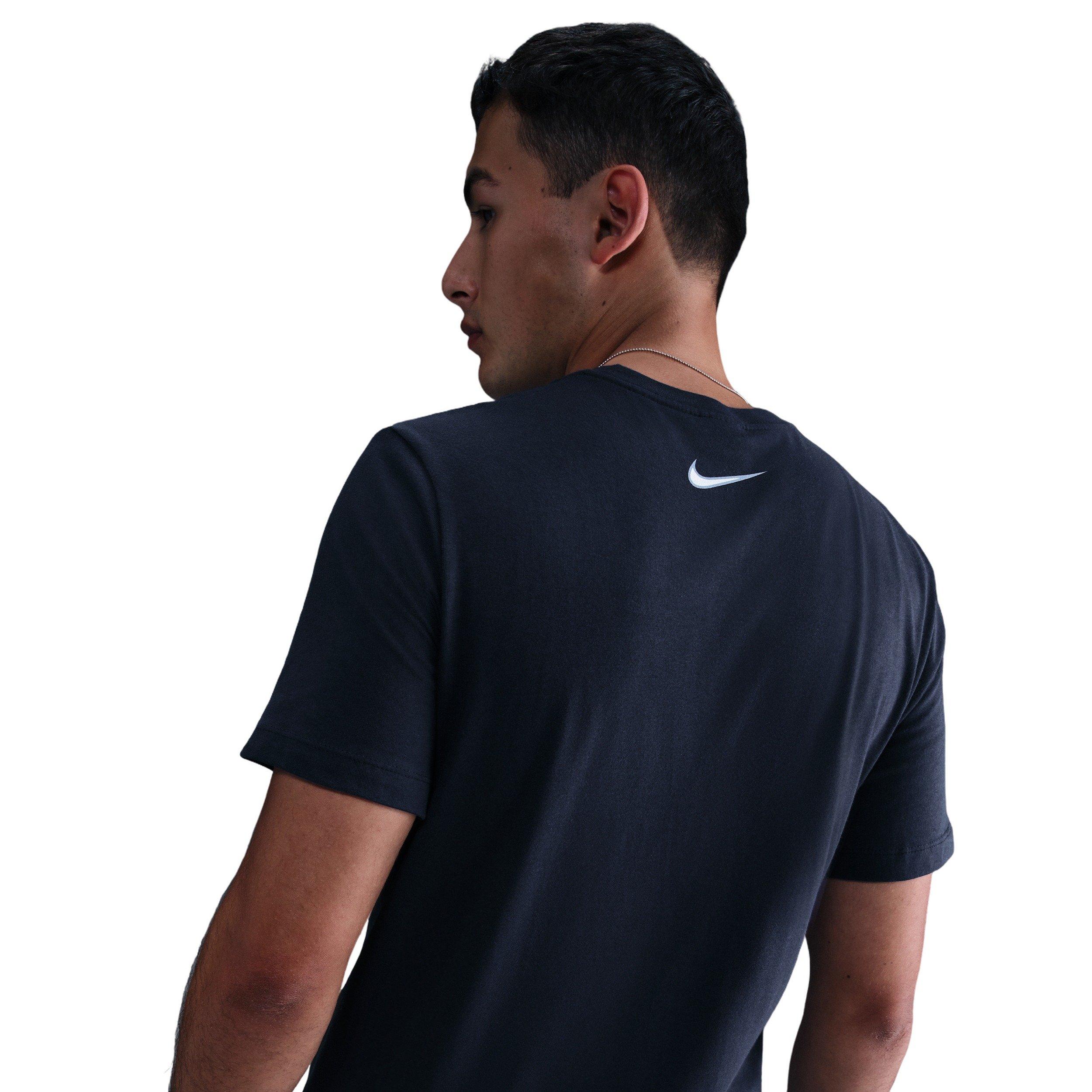 Nike Men's Sportswear Short-Sleeve Crew MM Tee - BLUE Thumbnail View 2