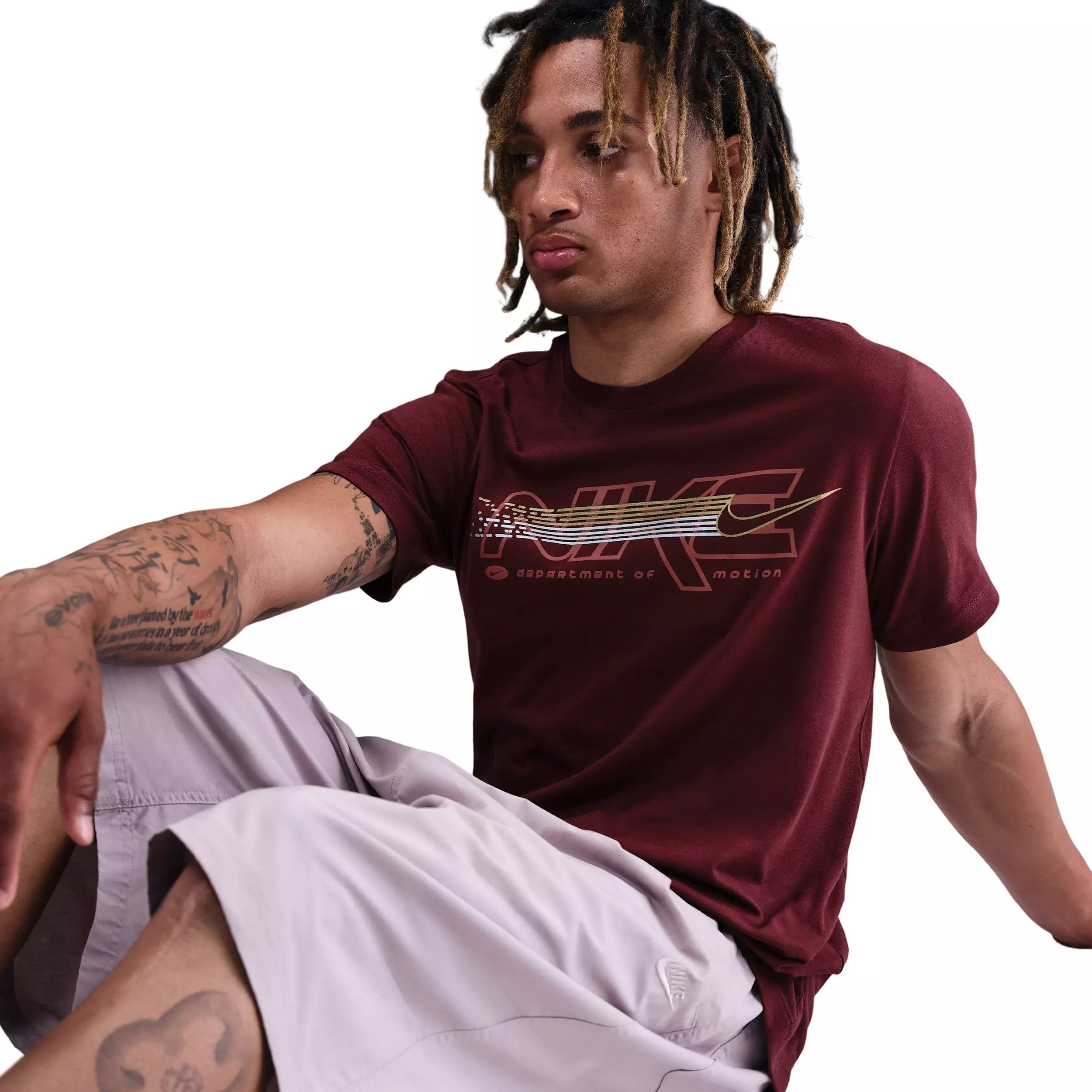 Nike Men's Sportswear Short-Sleeve Crew MM Tee - RED