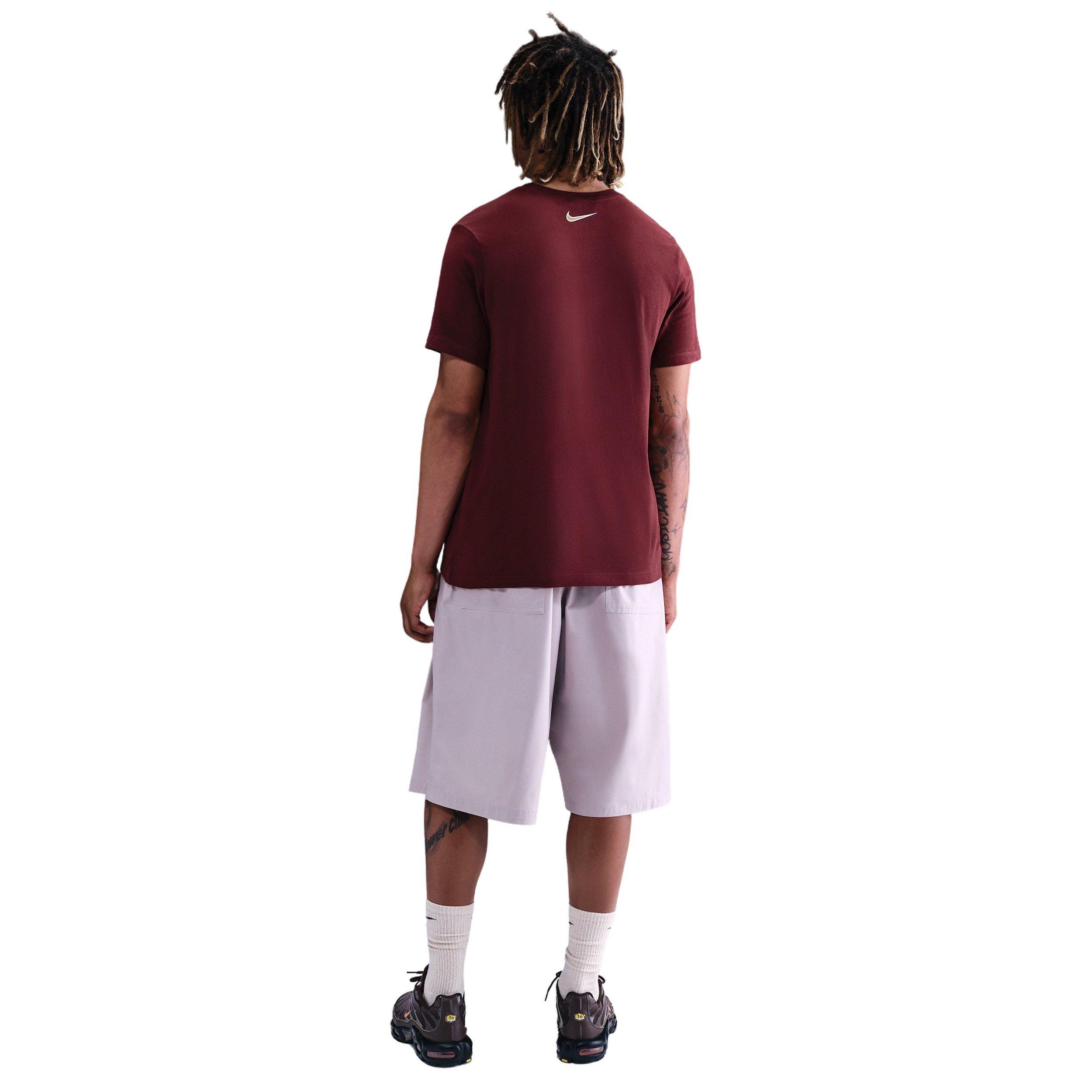 Nike Men's Sportswear Short-Sleeve Crew MM Tee - RED Thumbnail View 5