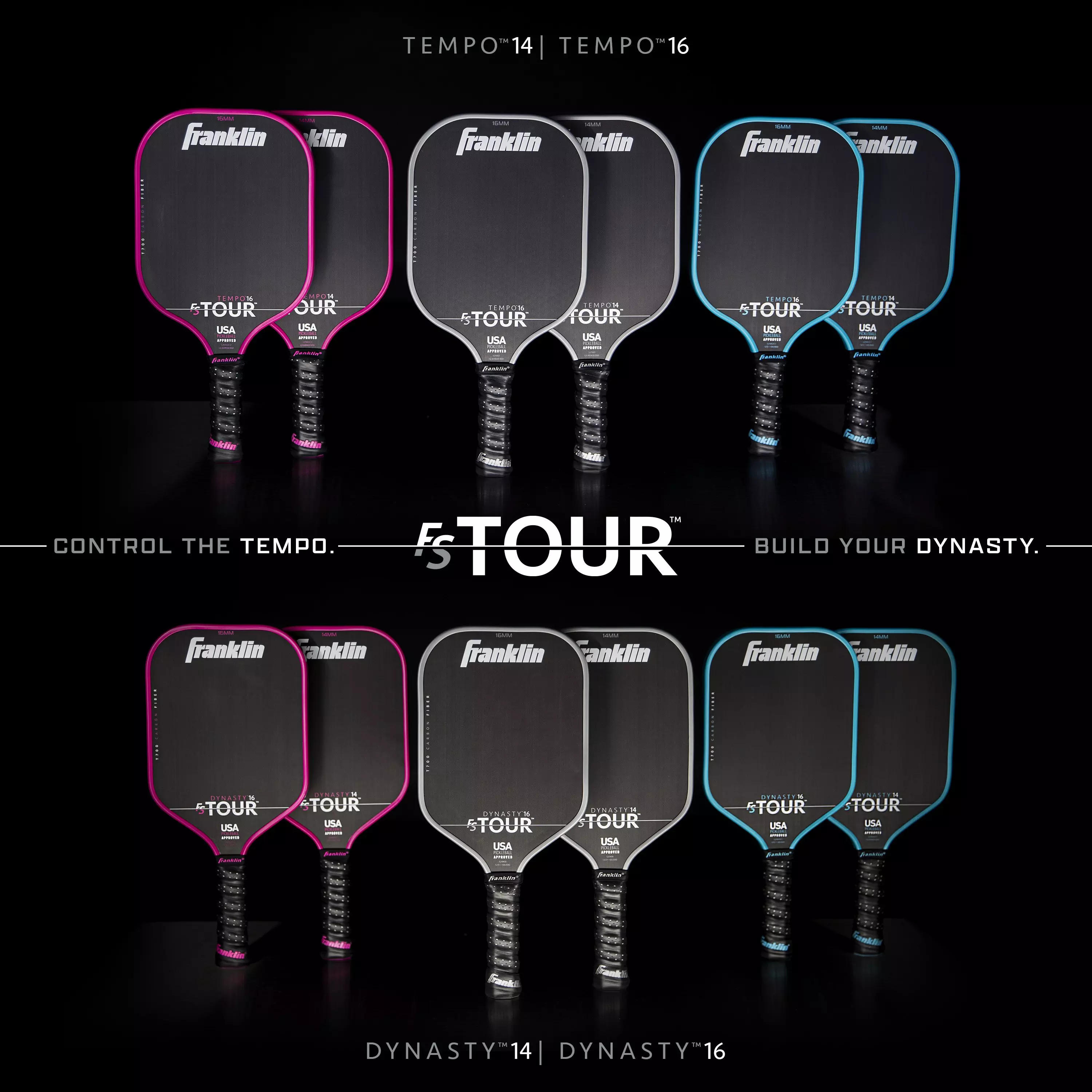 Franklin Sports Tour Series Paddle Bag - Black - BLACK