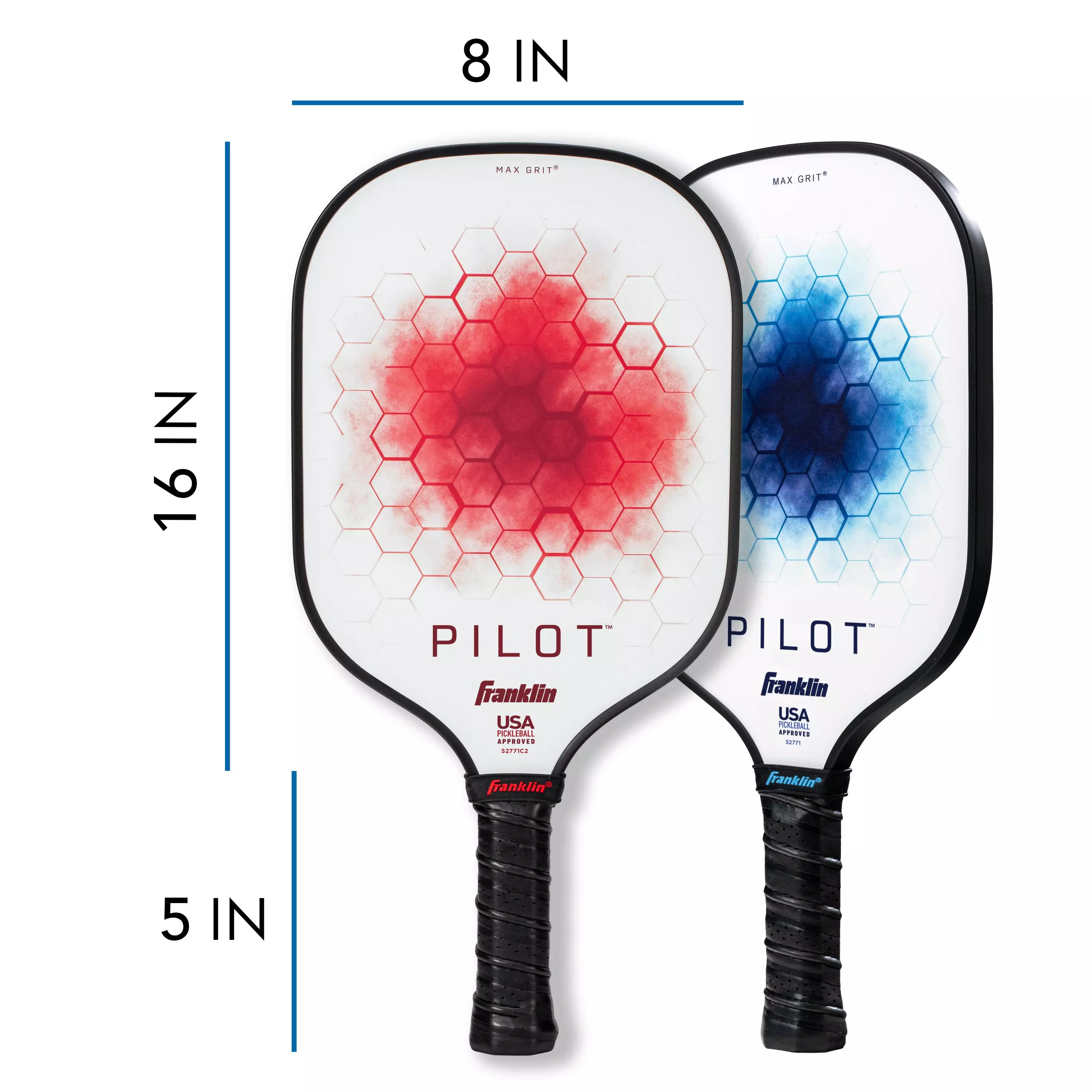 Franklin Sports Pilot 2 Player Paddle and Ball Set - Blue/Red - BLUE/RED