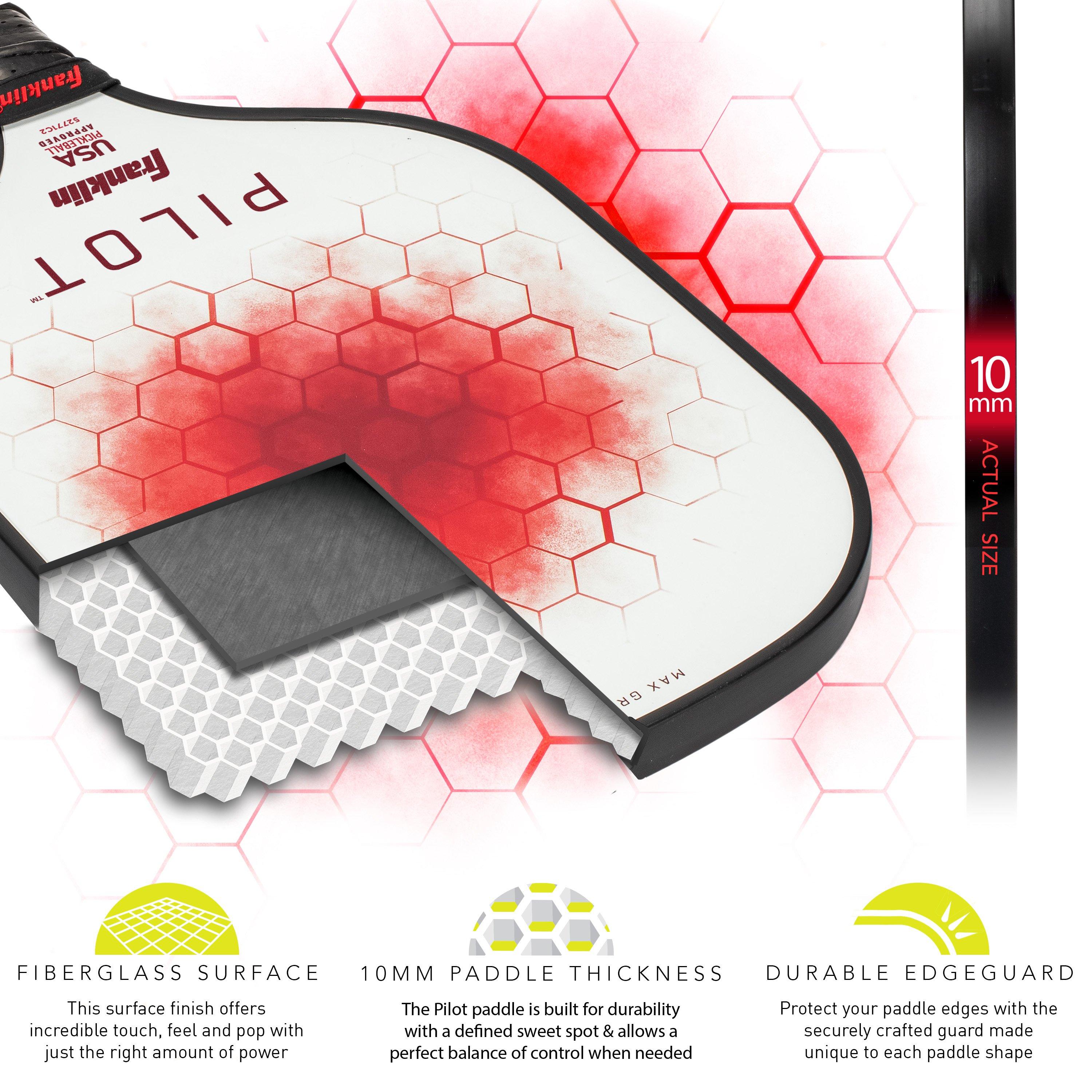 Franklin Sports Pilot 2 Player Paddle and Ball Set - Blue/Red - BLUE/RED Thumbnail View 9