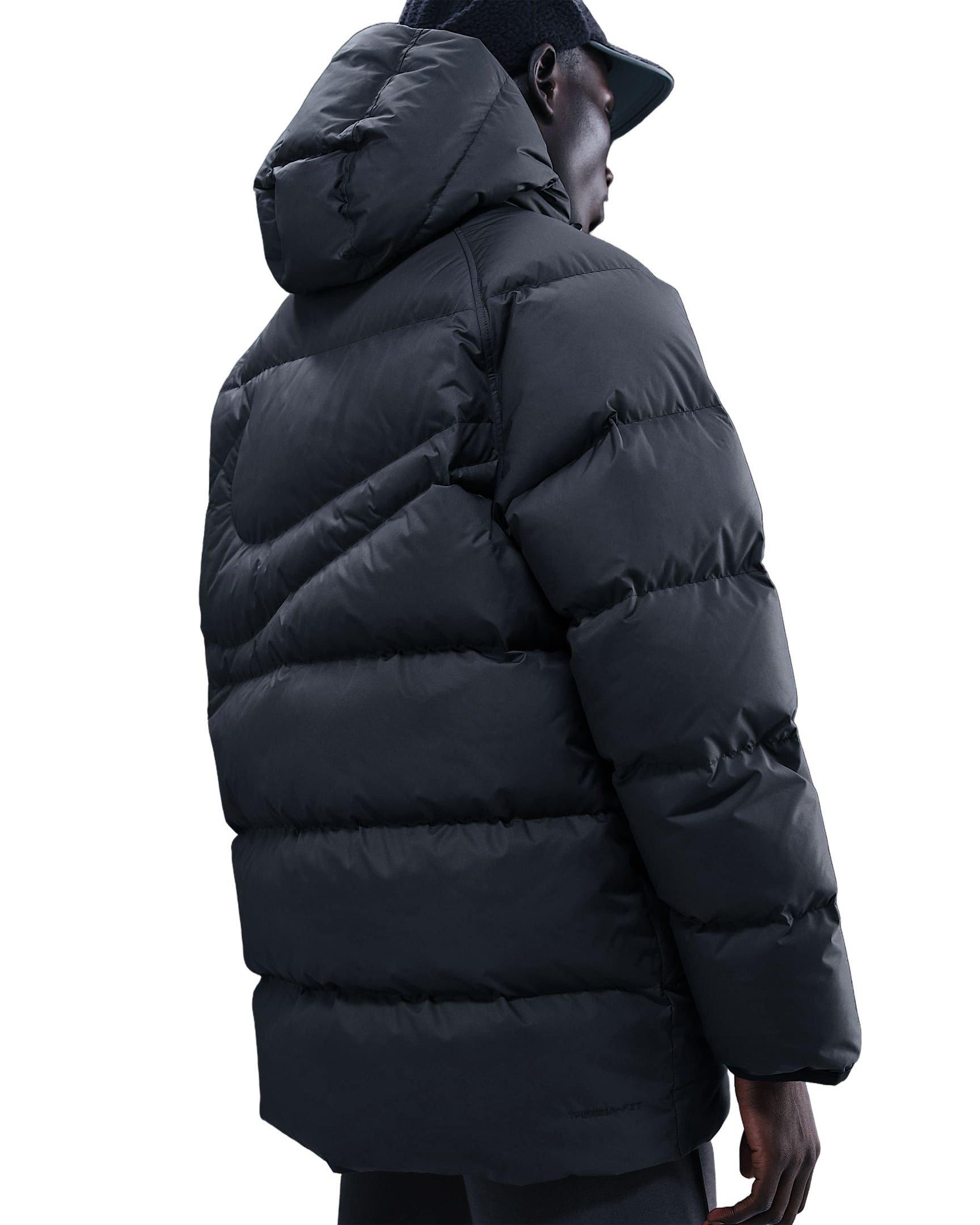 Nike Men's Sportswear Club Therma-FIT Loose Parka -Black - BLACK Thumbnail View 2