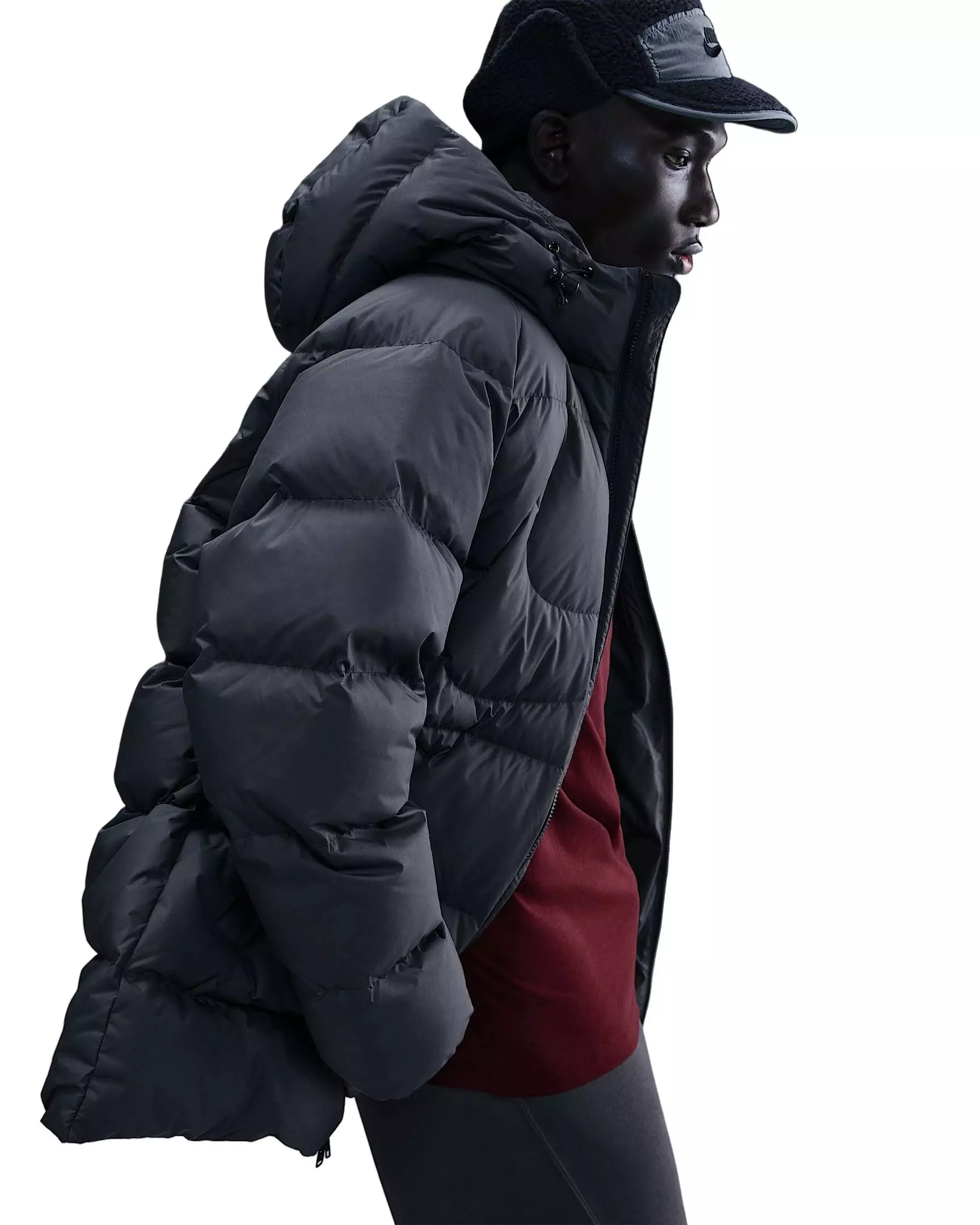 Nike Men's Sportswear Club Therma-FIT Loose Parka -Black - BLACK