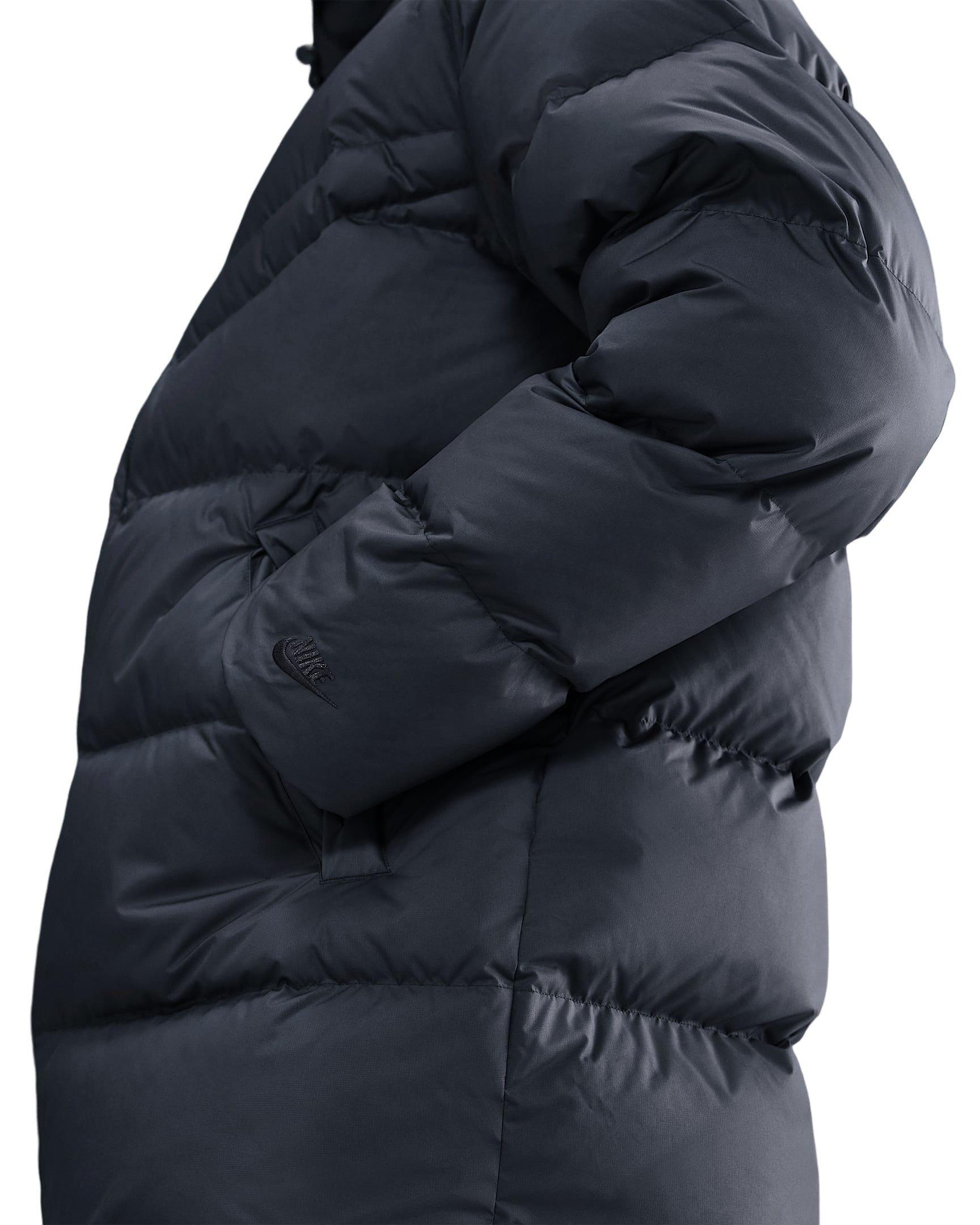 Nike Men's Sportswear Club Therma-FIT Loose Parka -Black - BLACK Thumbnail View 4