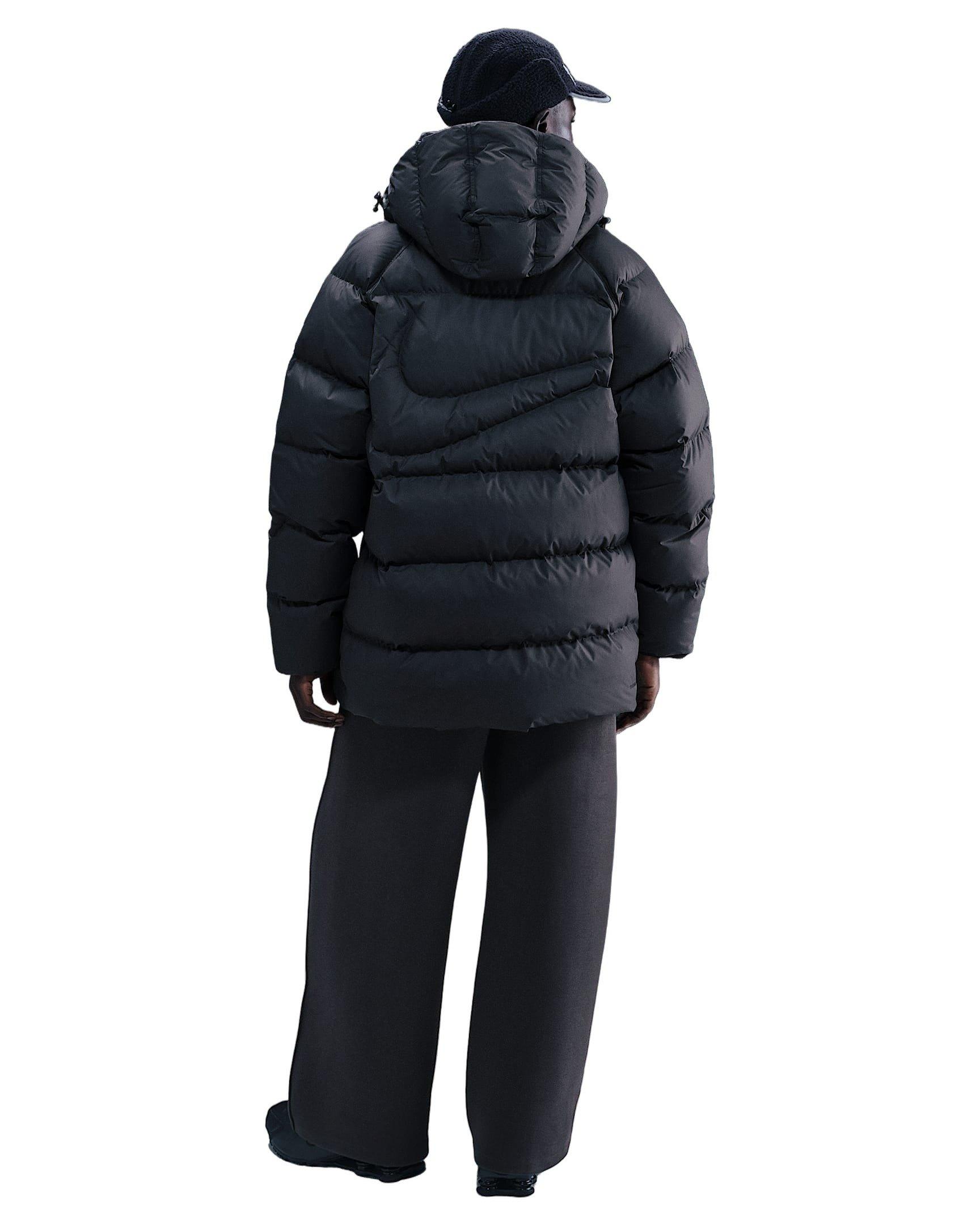 Nike Men's Sportswear Club Therma-FIT Loose Parka -Black - BLACK Thumbnail View 6