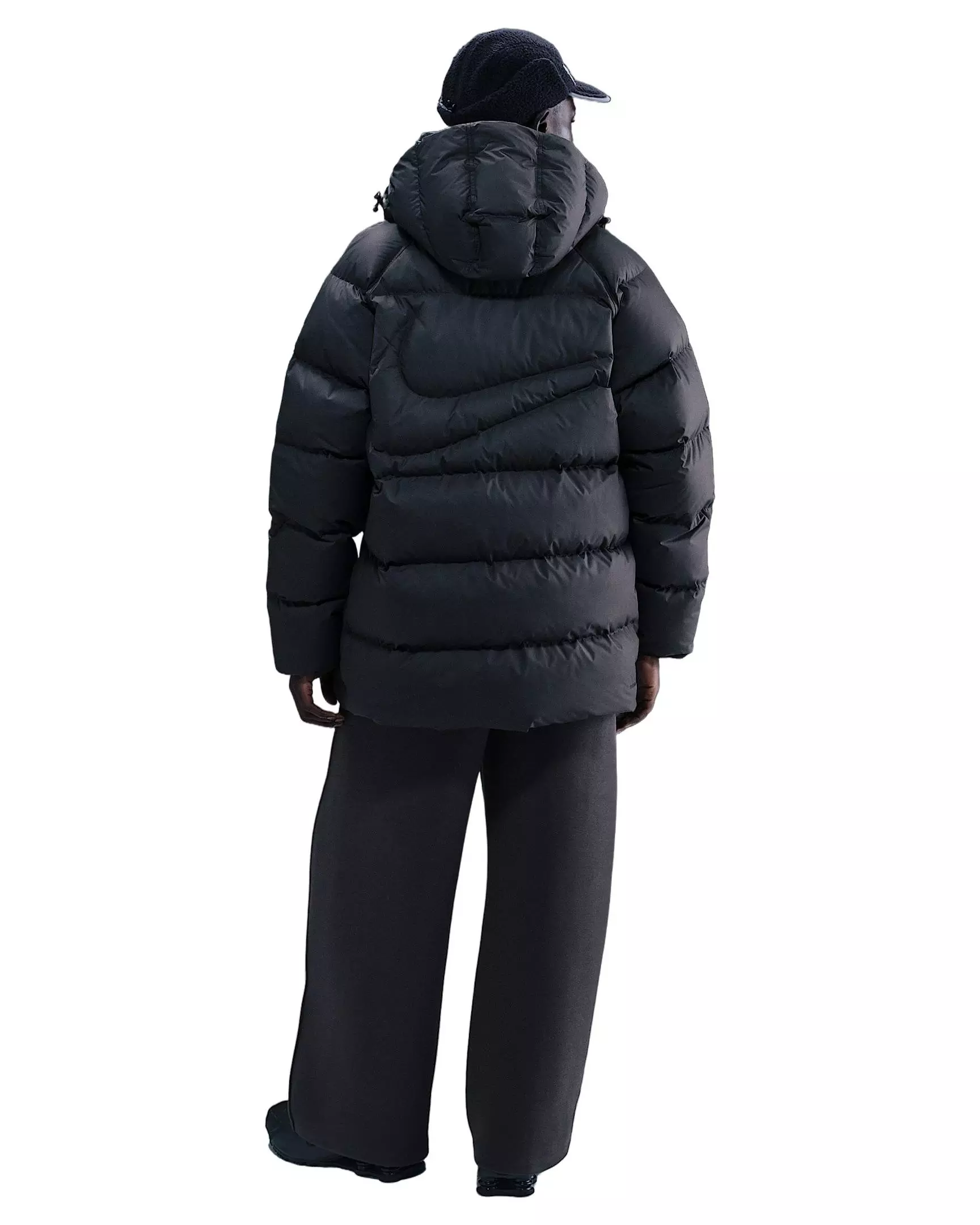 Nike Men's Sportswear Club Therma-FIT Loose Parka -Black - BLACK