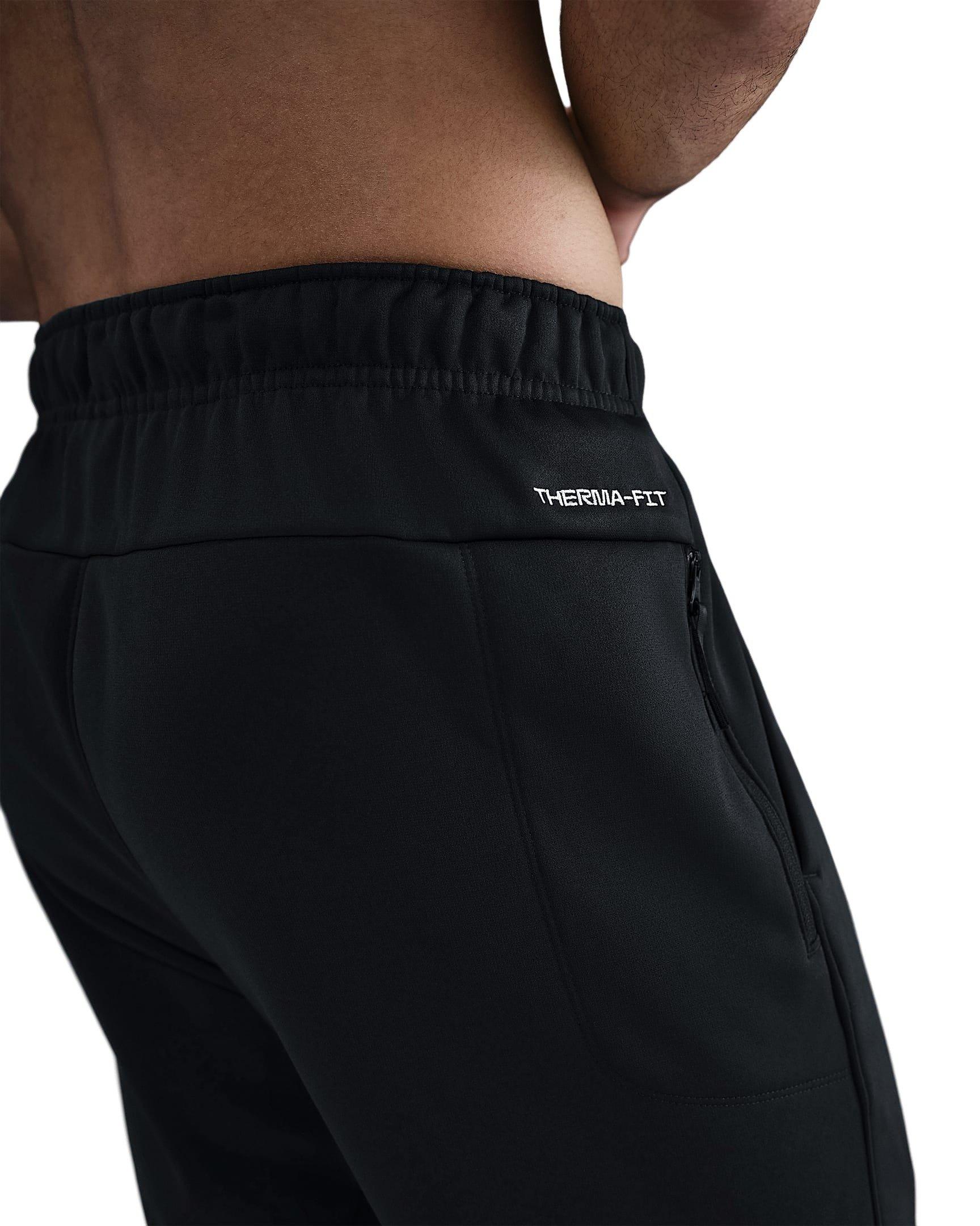 Nike Men's Therma-FIT Fleece Graphic Joggers - BLACK Thumbnail View 2