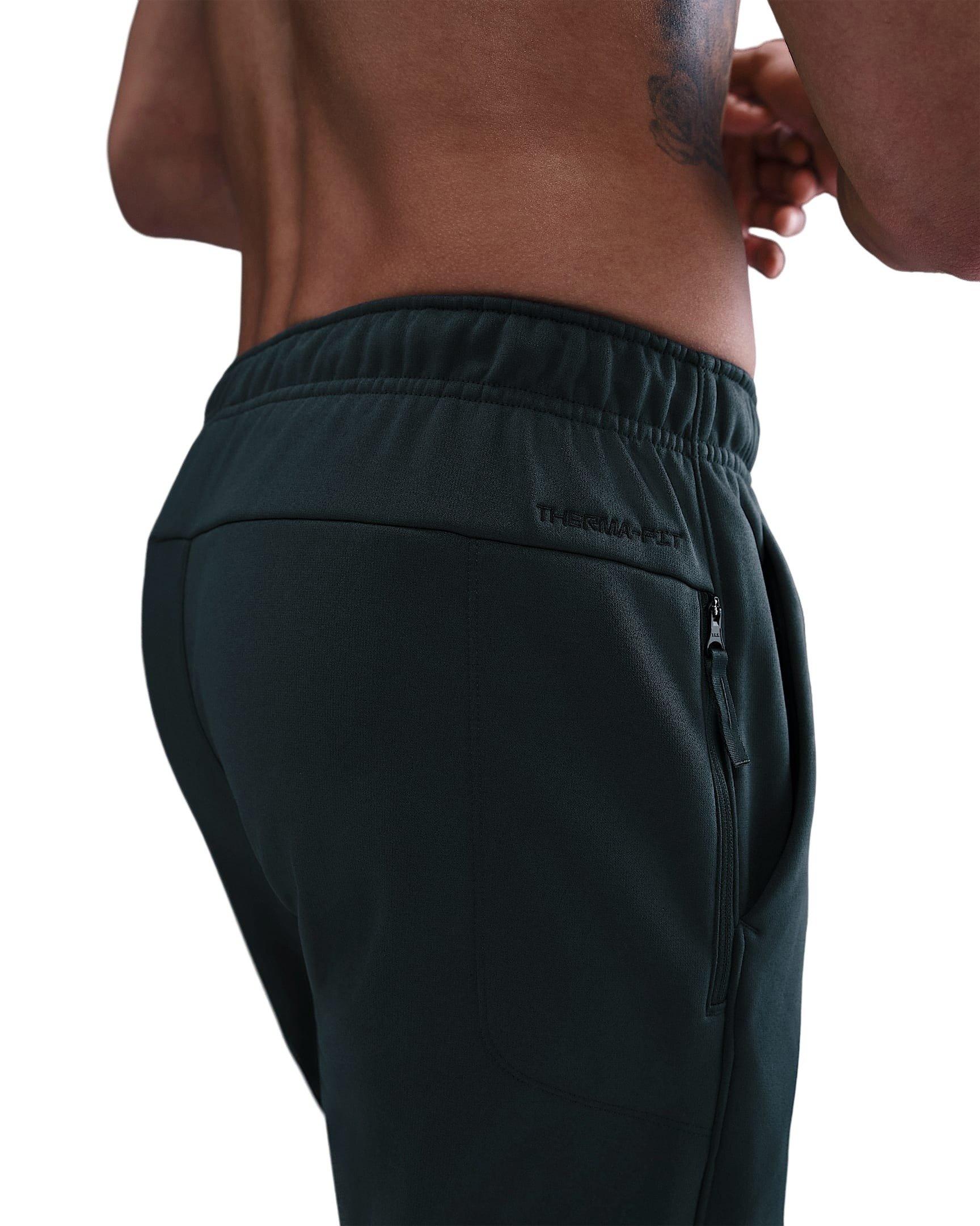 Nike Men's Therma-FIT Fleece Graphic Joggers - SEAWEED GREEN Thumbnail View 2