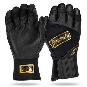 Franklin Sports Infinite Powerstrap Batting Gloves - Black/Gold