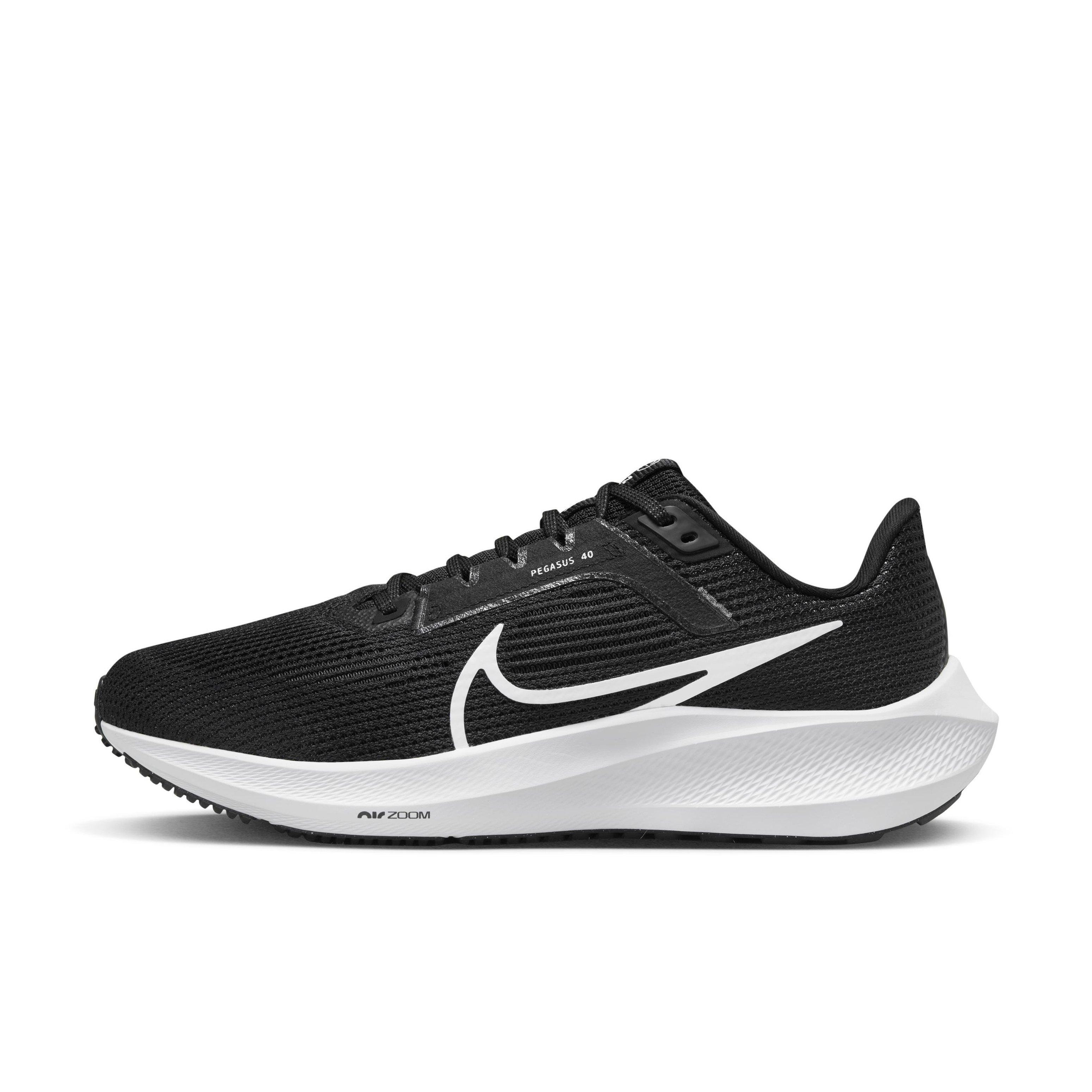Nike Pegasus 40 "Black/White/Iron Grey" Women's Wide Running Shoe - BLACK/WHITE/GREY Thumbnail View 2