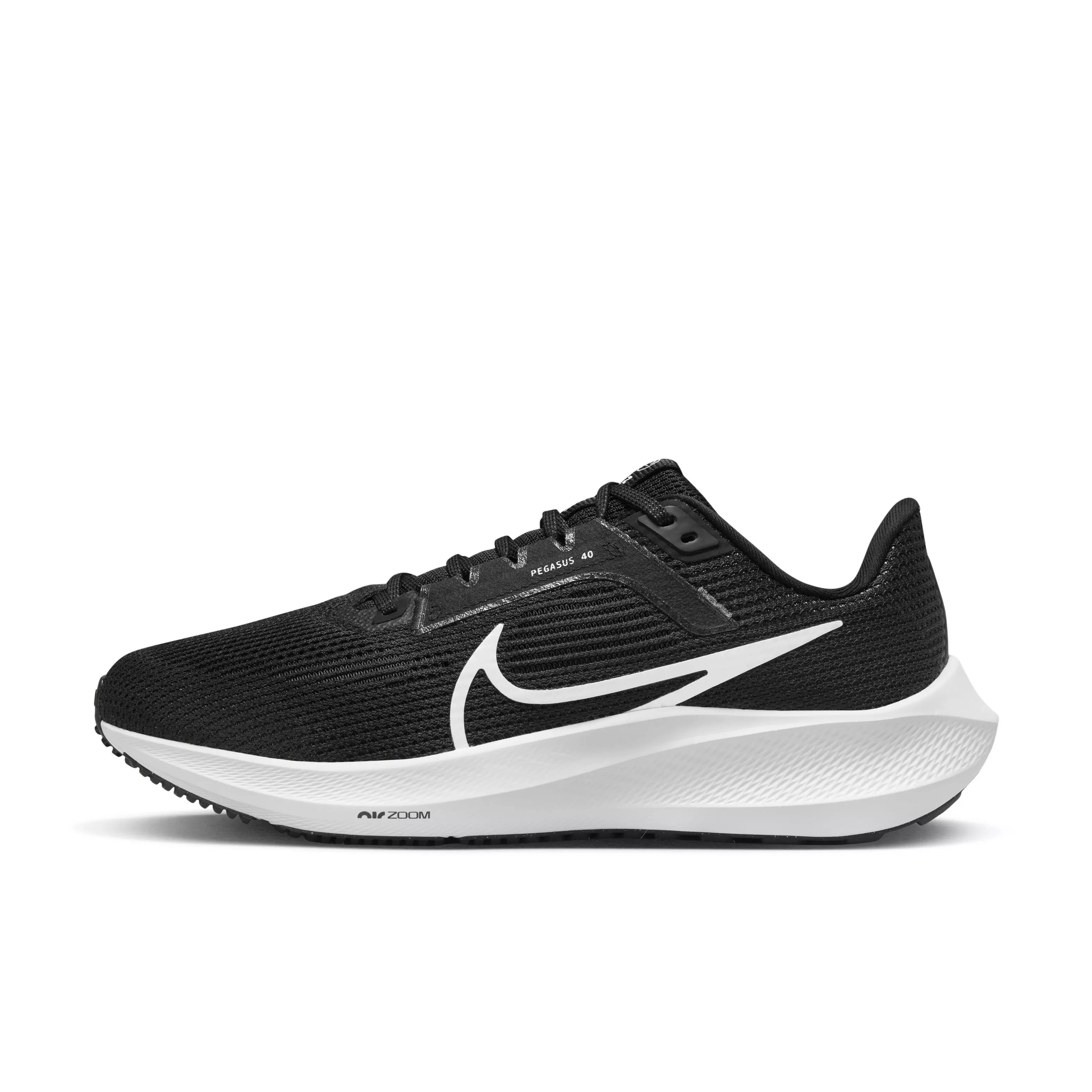 Nike Pegasus 40 "Black/White/Iron Grey" Women's Wide Running Shoe - BLACK/WHITE/GREY