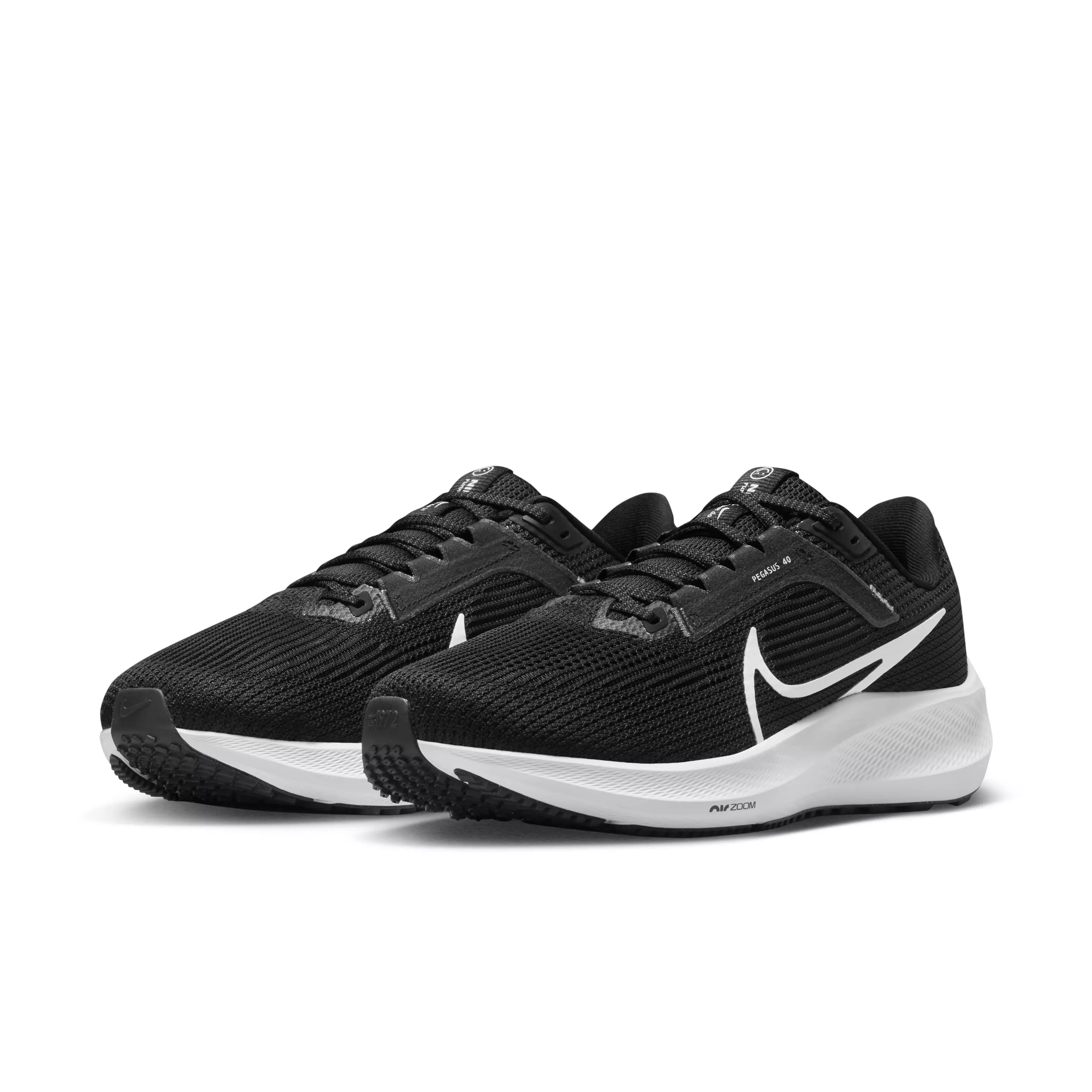 Nike Pegasus 40 "Black/White/Iron Grey" Women's Wide Running Shoe - BLACK/WHITE/GREY