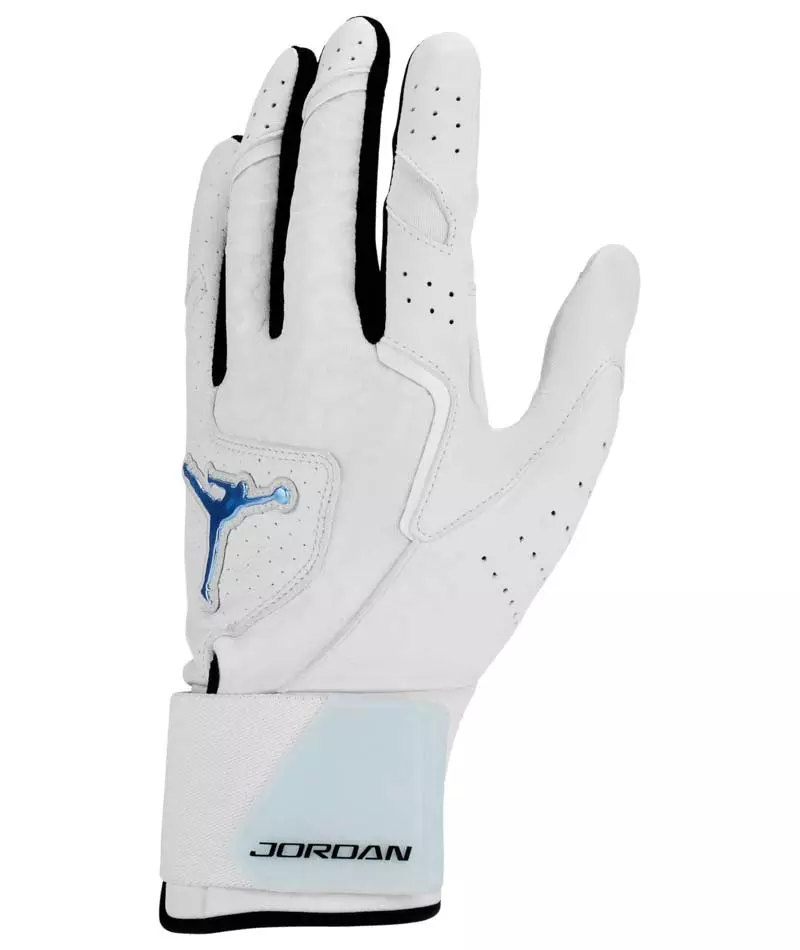Jordan Legend Long-Cuff Batting Gloves - White/Carolina Blue - WHITE/CAROLINA BLUE