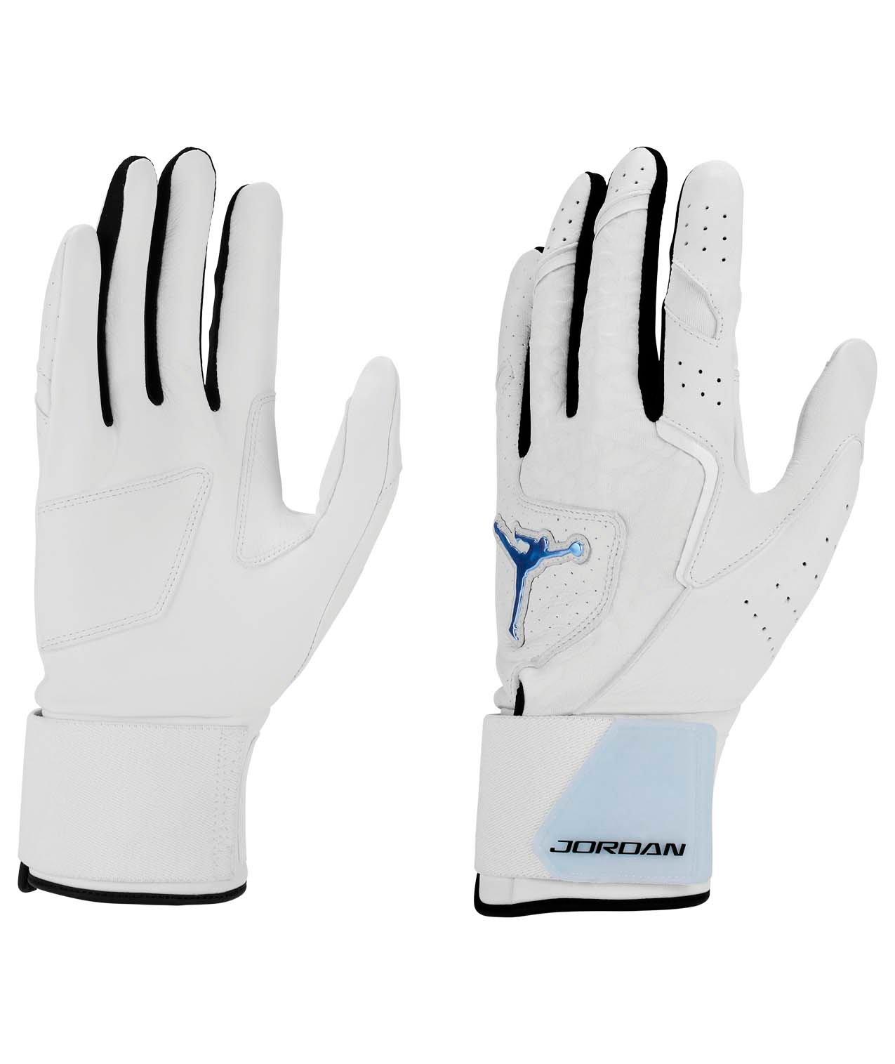 Jordan Legend Long-Cuff Batting Gloves - White/Carolina Blue - WHITE/CAROLINA BLUE