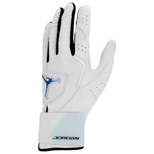 Jordan Legend Long-Cuff Batting Gloves - White/Carolina Blue - WHITE/CAROLINA BLUE