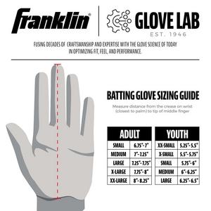 Franklin Sports Adult MLB CFX Pro Series Batting Gloves - Pearl
