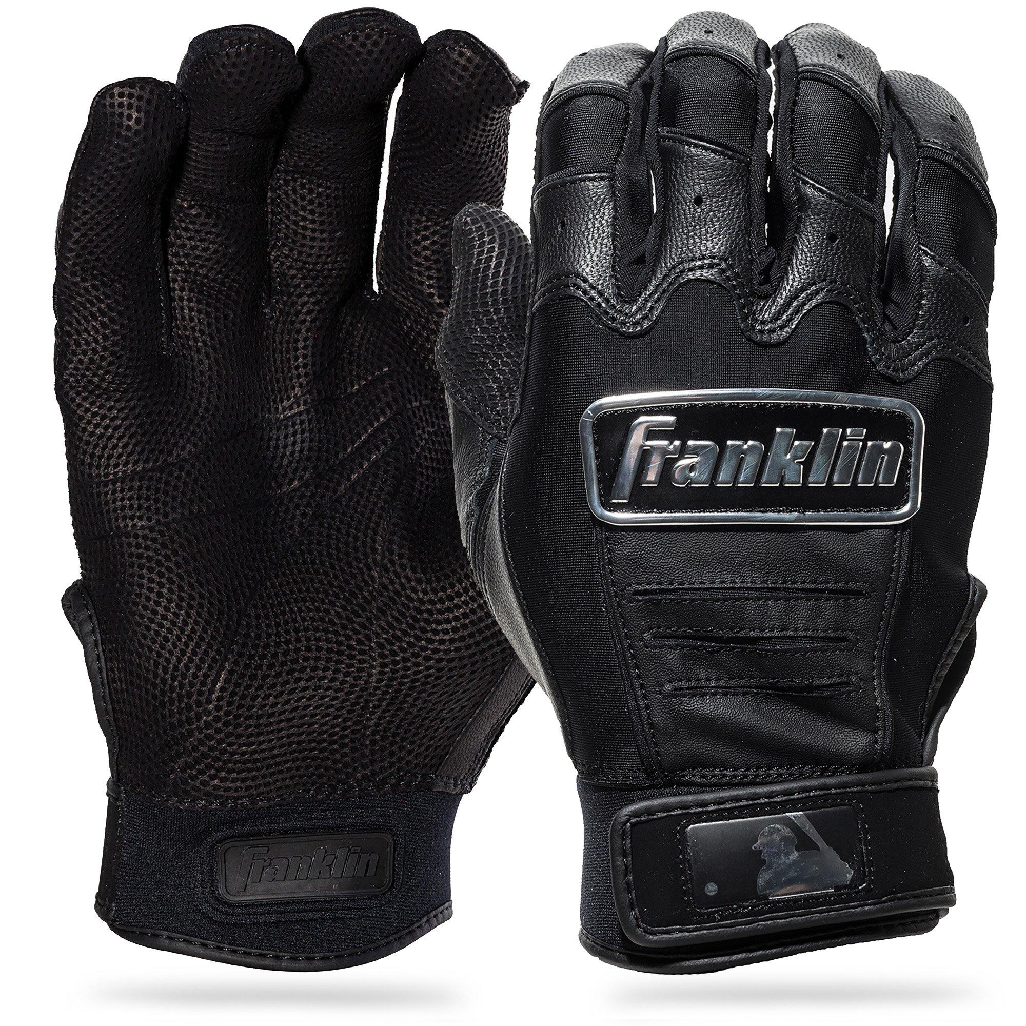 Franklin Sports Adult MLB CFX Pro Series Batting Gloves - Black - BLACK Thumbnail View 5