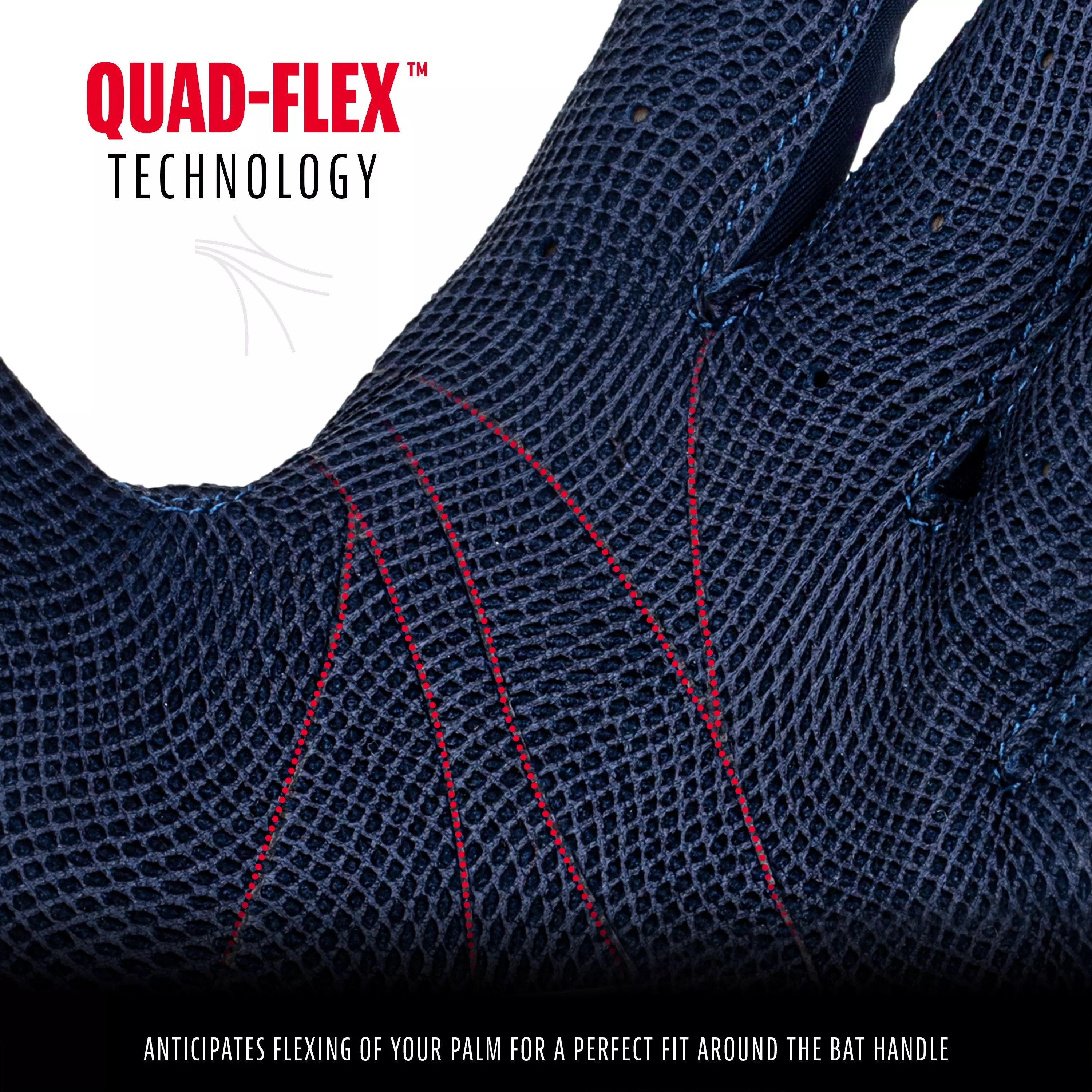 Franklin Sports Adult MLB CFX Pro Series Batting Gloves - Navy - NAVY