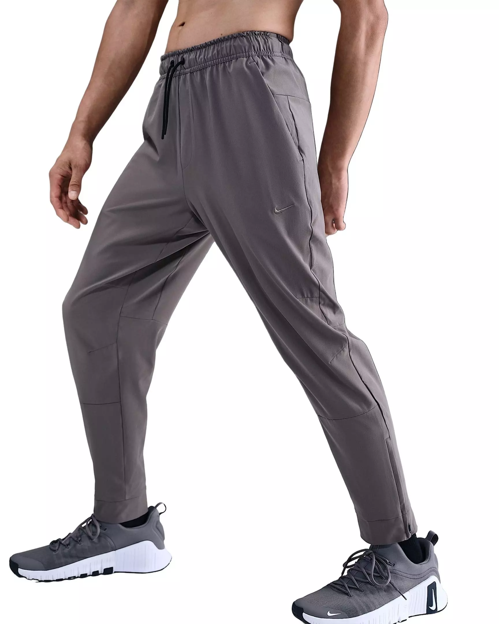 Nike Men's Unlimited Dri-FIT Zippered Cuff Versatile Pants - Stone Grey - STONE GREY
