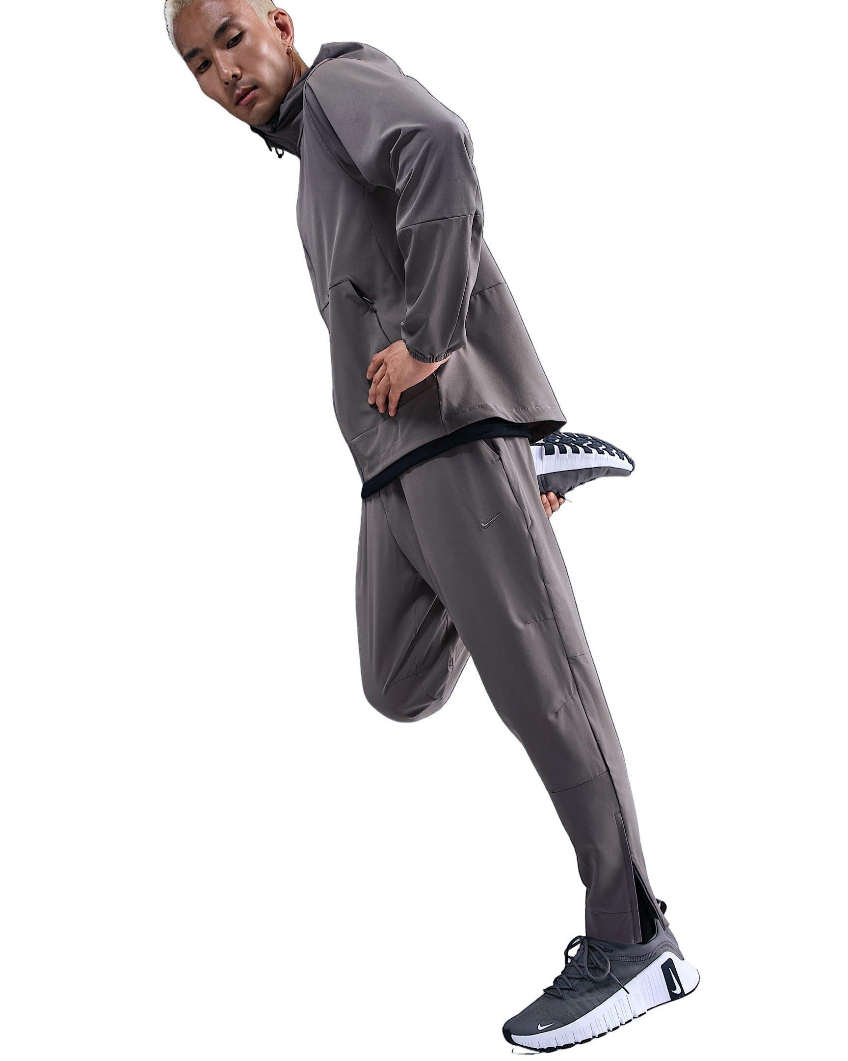 Nike Men's Unlimited Dri-FIT Zippered Cuff Versatile Pants - Stone Grey - STONE GREY Thumbnail View 3