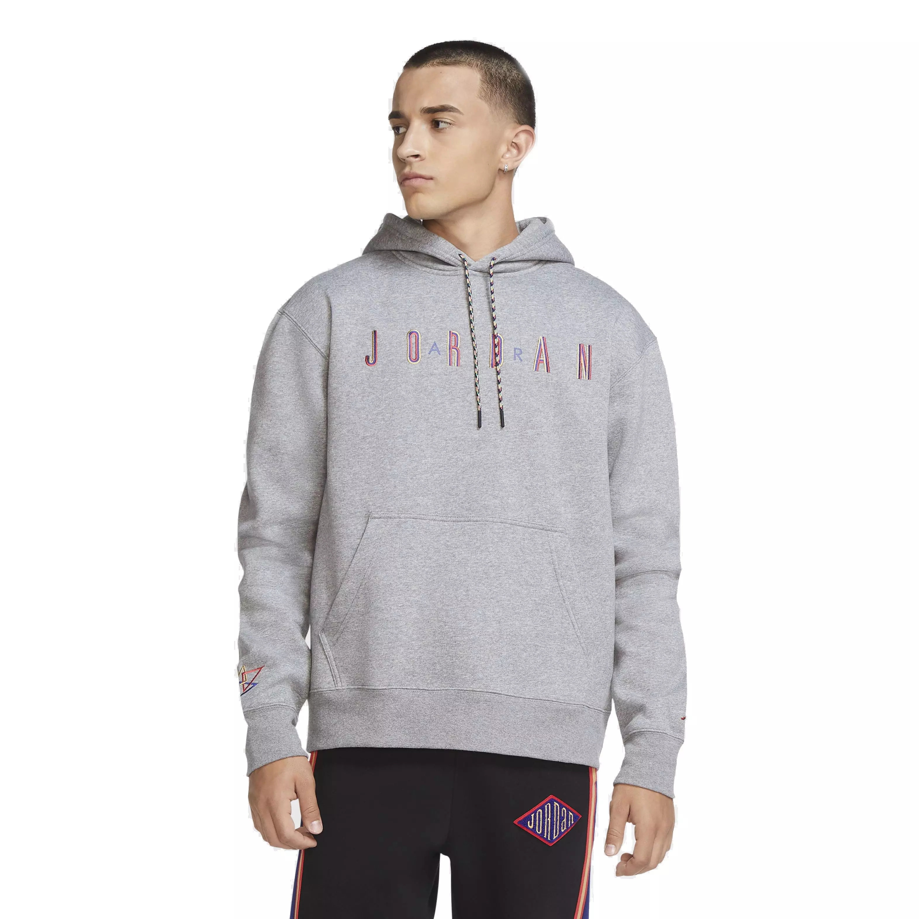 Jordan Sport DNA Men's Fleece Pullover Hoodie - BLACK/WHITE/GREY