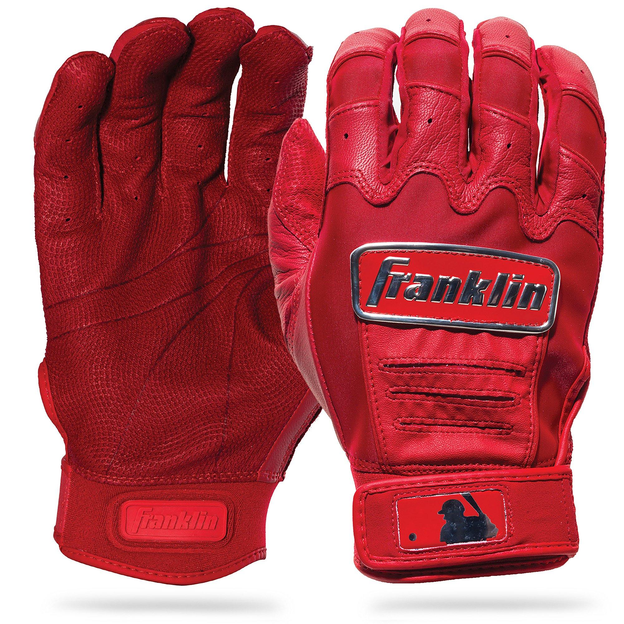 Franklin Sports Adult MLB CFX Pro Series Batting Gloves - Red - RED Thumbnail View 5