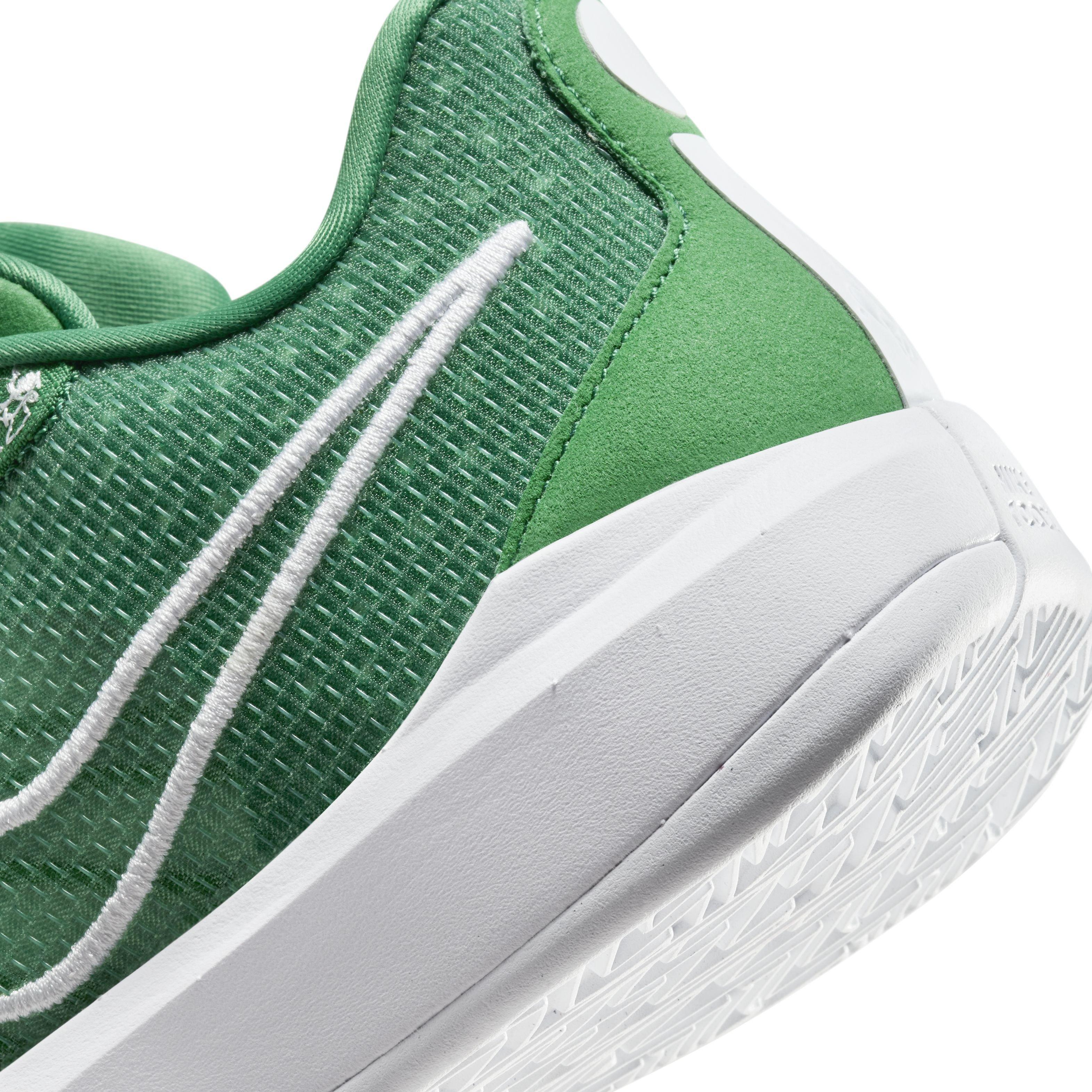 Green and hotsell white basketball shoes