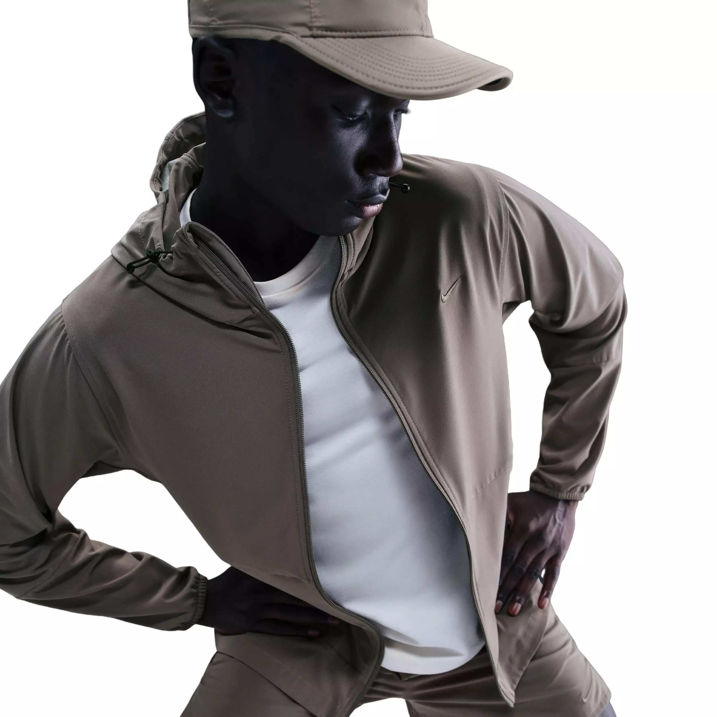 Nike Men's Unlimited Repel Hooded Versatile Jacket -Stone Grey - GREY