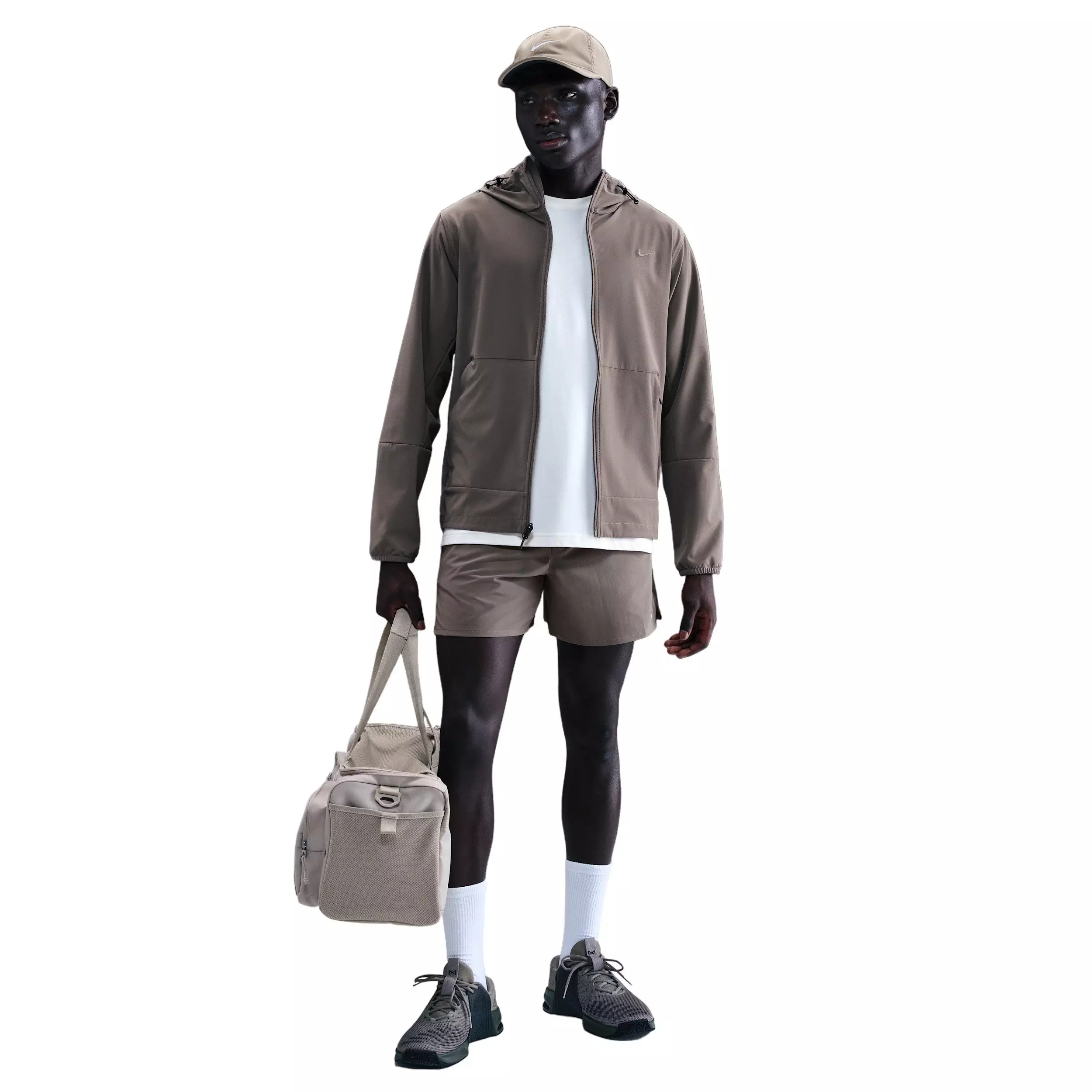 Nike Men's Unlimited Repel Hooded Versatile Jacket - Stone Grey - GREY