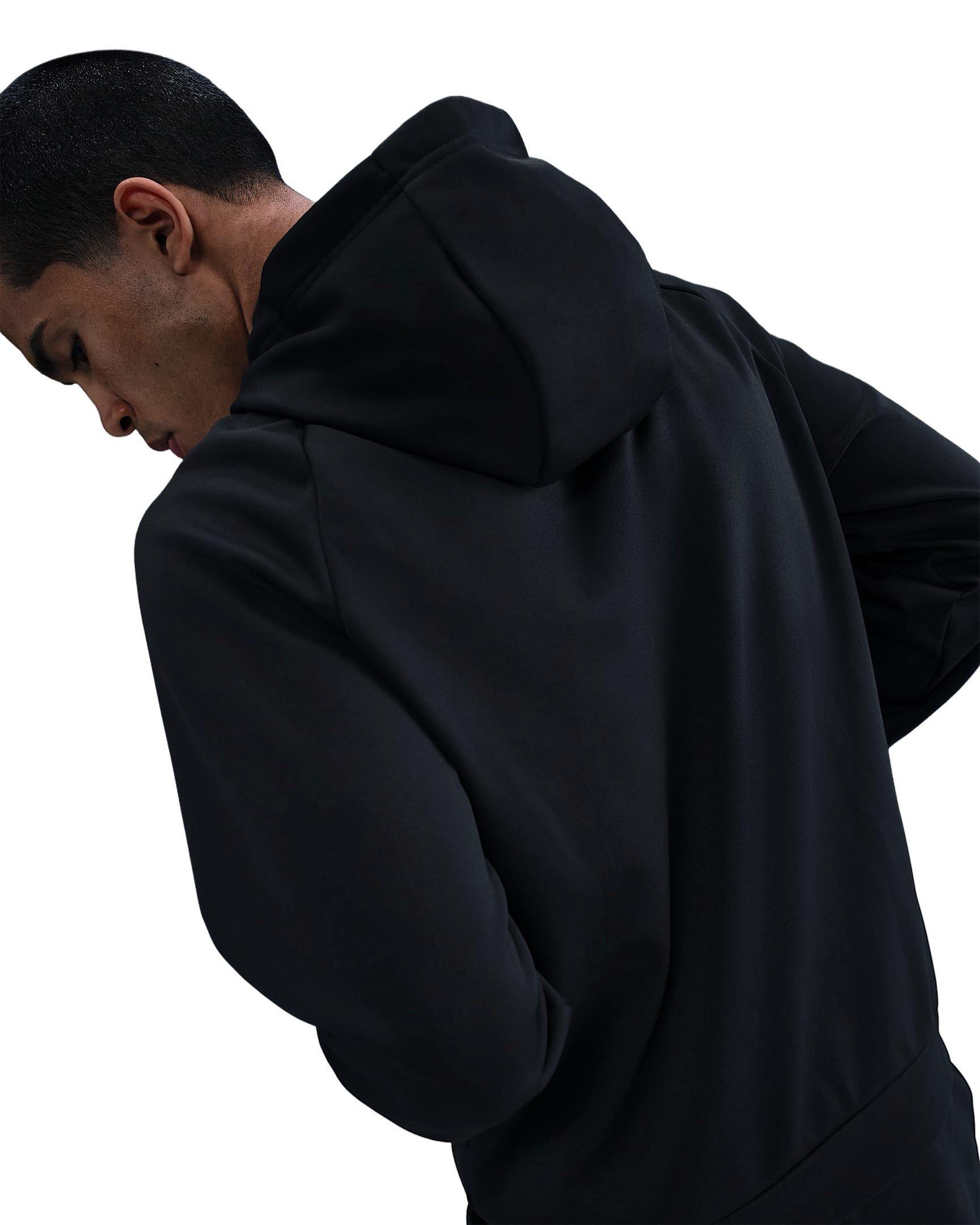 Nike Men's Therma-IT Fleece Graphic Pullover Hoodie - BLACK Thumbnail View 2