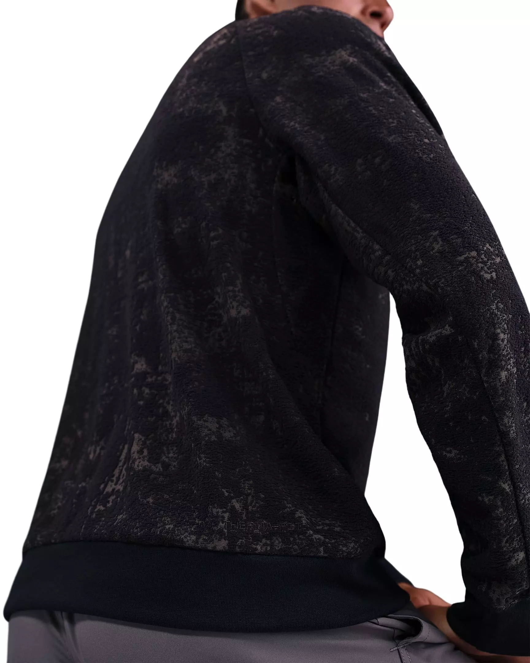 Nike Men's Primary Therma-FIT Jacquard Versatile Crew - BLACK