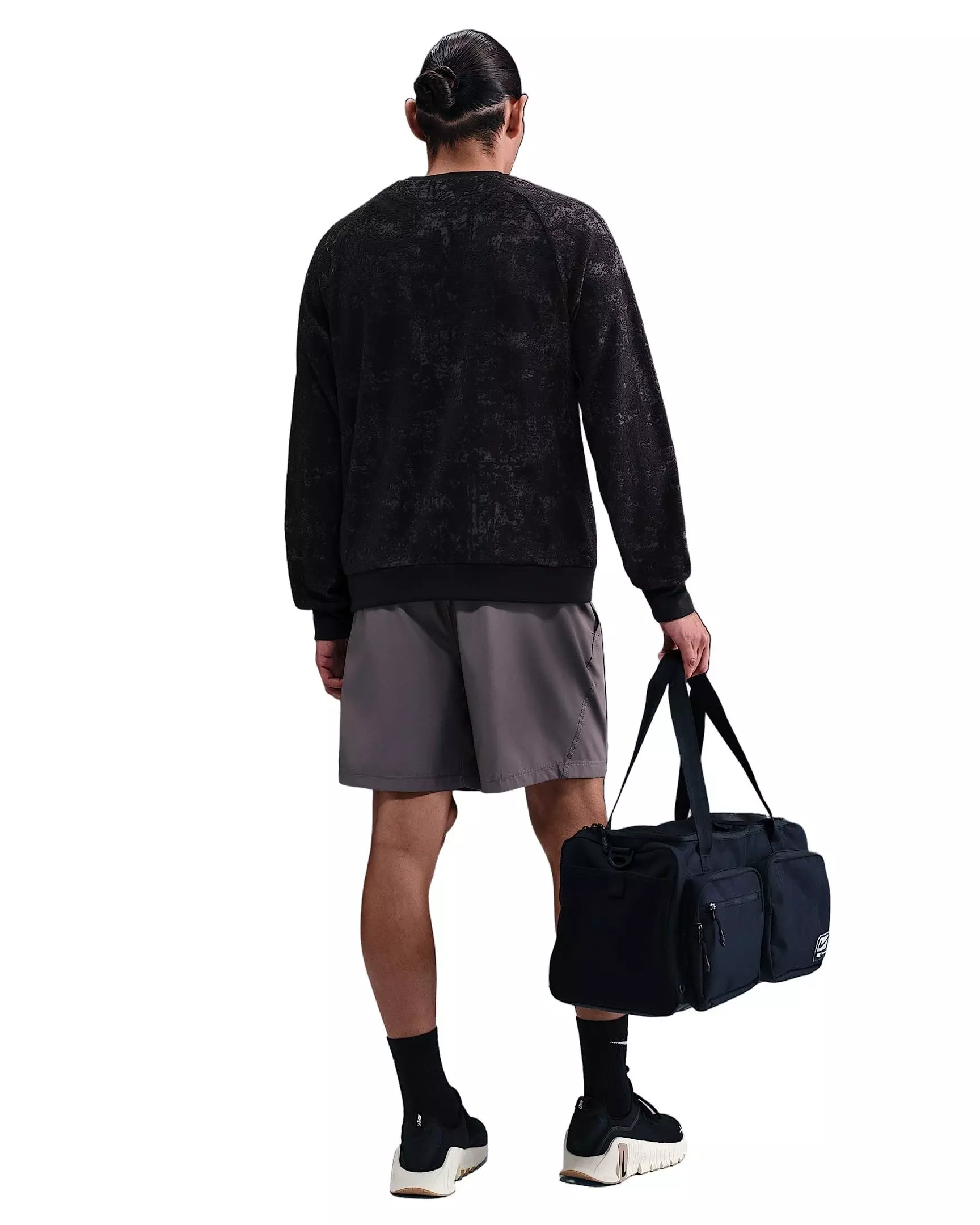 Nike Men's Primary Therma-FIT Jacquard Versatile Crew - BLACK