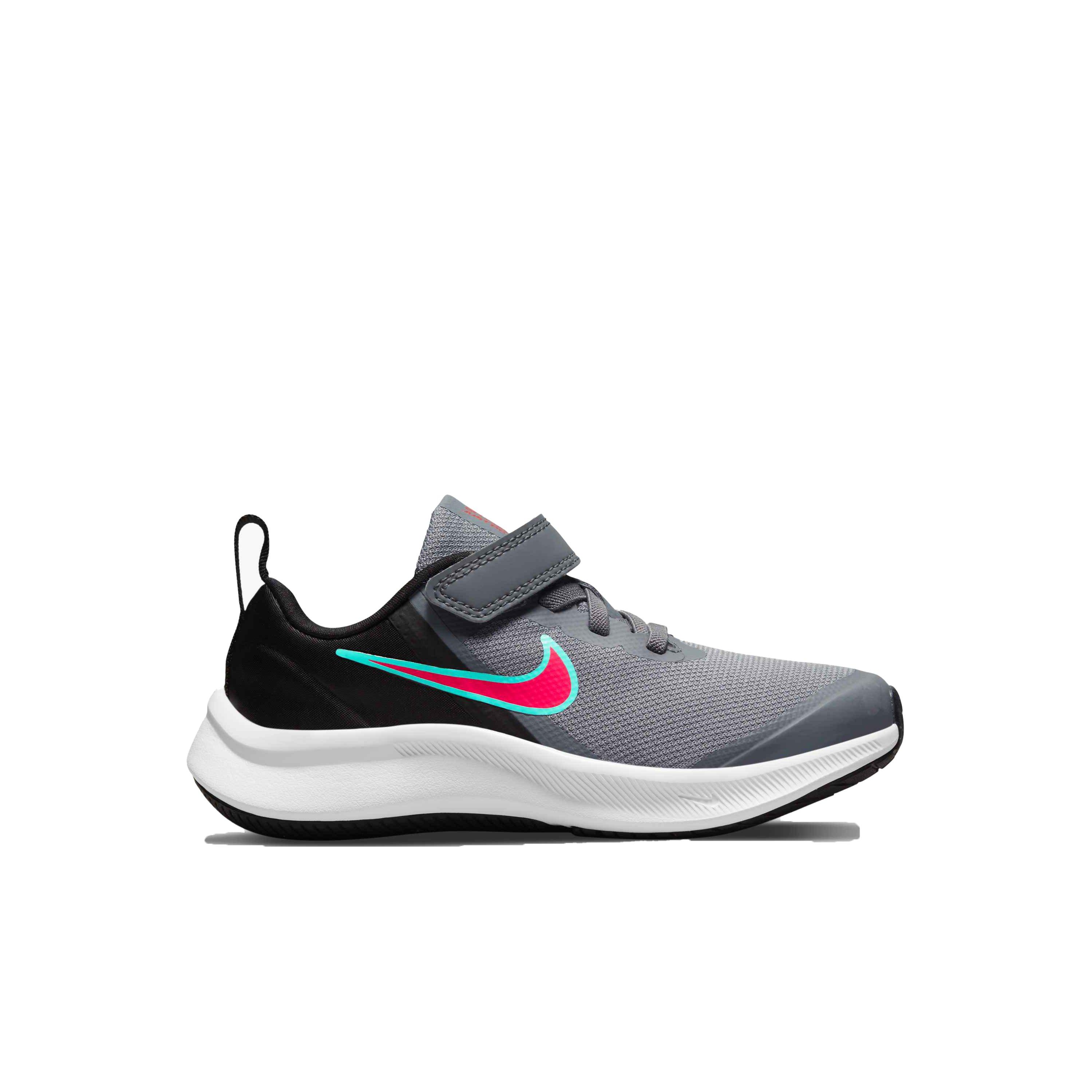 Nike Star Runner 3 "Smoke Grey/Siren Red/Black" Preschool Boys' Running Shoe - GREY Thumbnail View 1